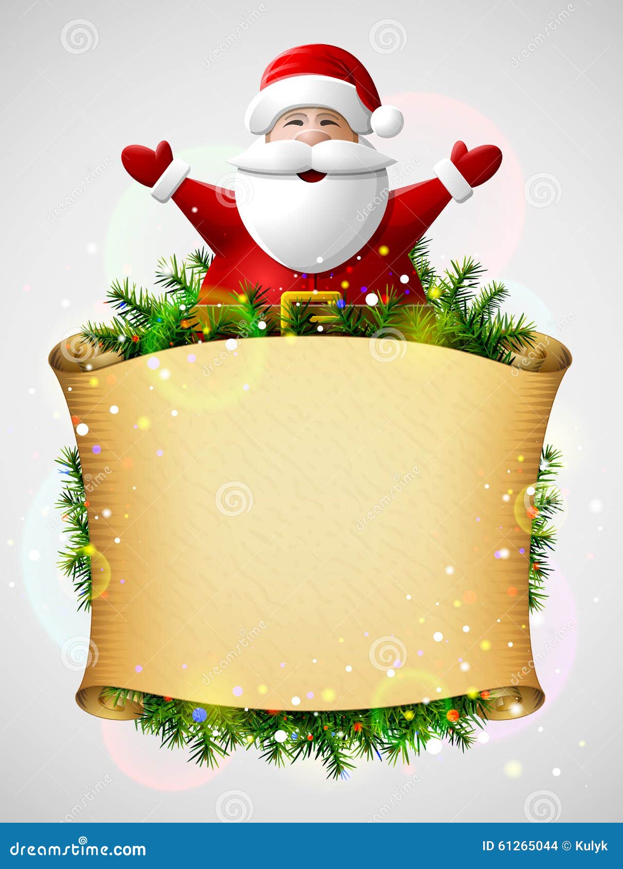 Letter Father Christmas Invitation Blank Parchment Stock Photo 1212836197