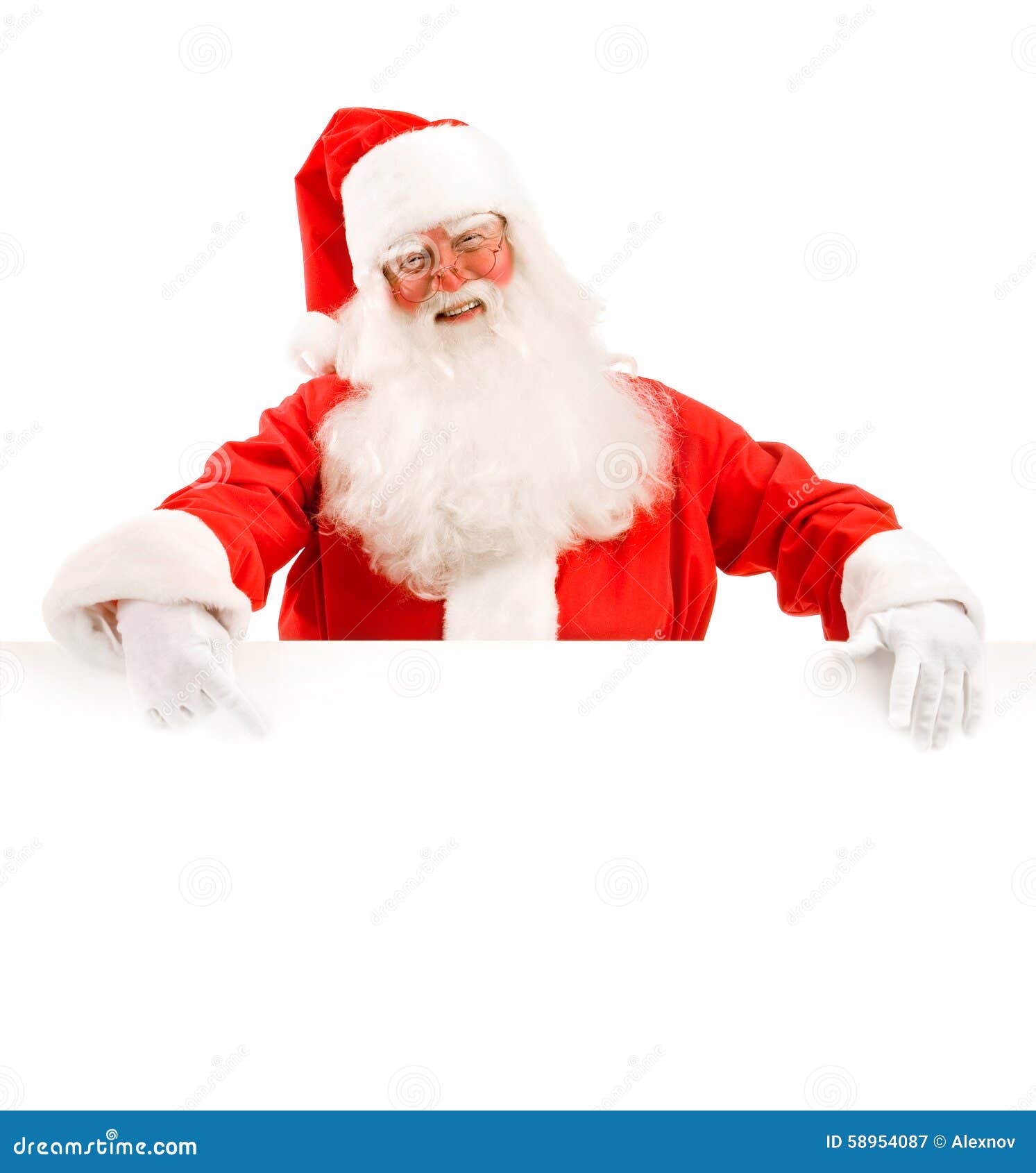 Santa Claus Holding a Advertising Space Stock Image - Image of ...