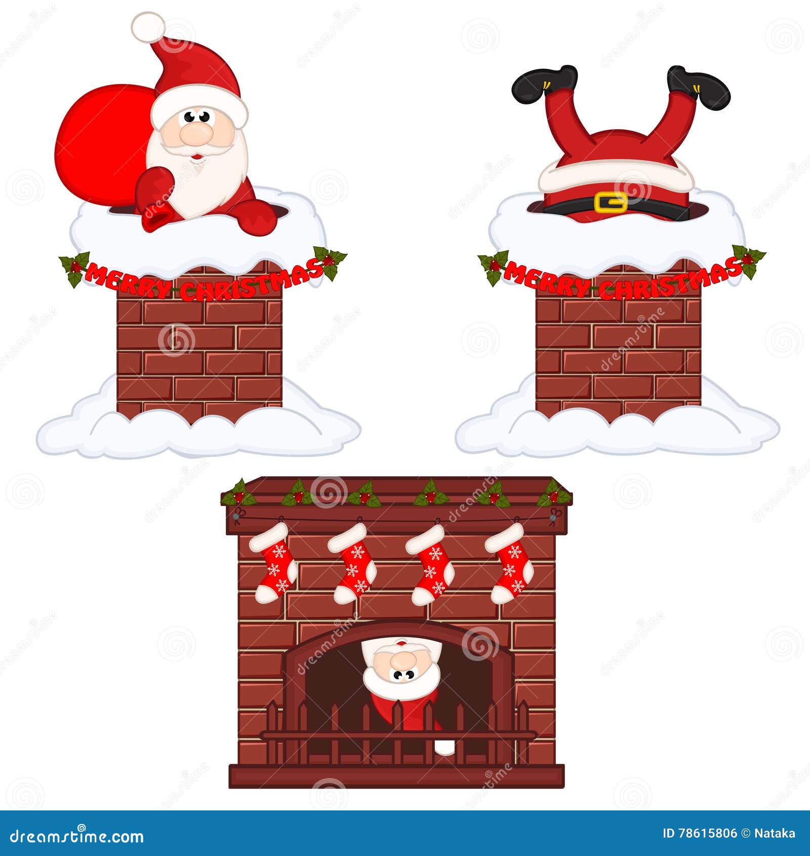 Fireplace video with christmas