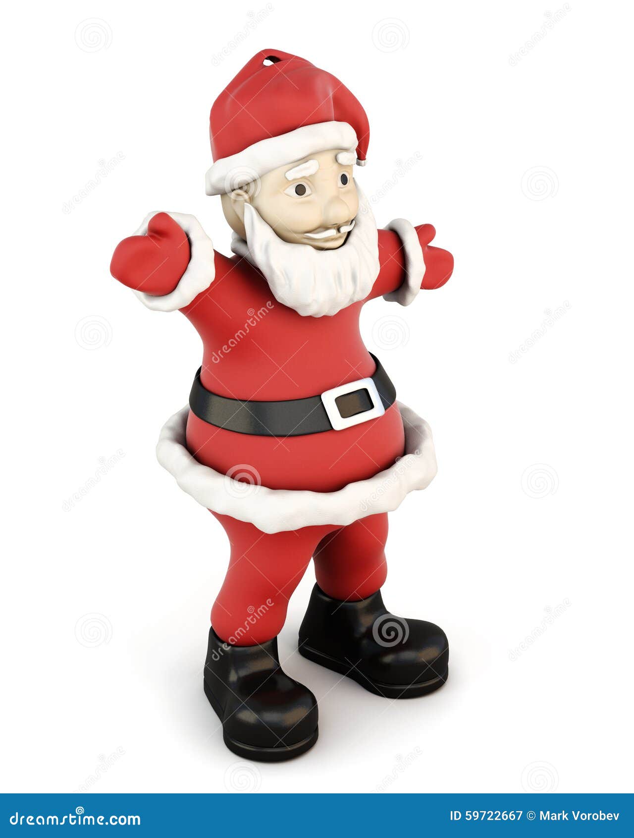 santa claus  on white background.