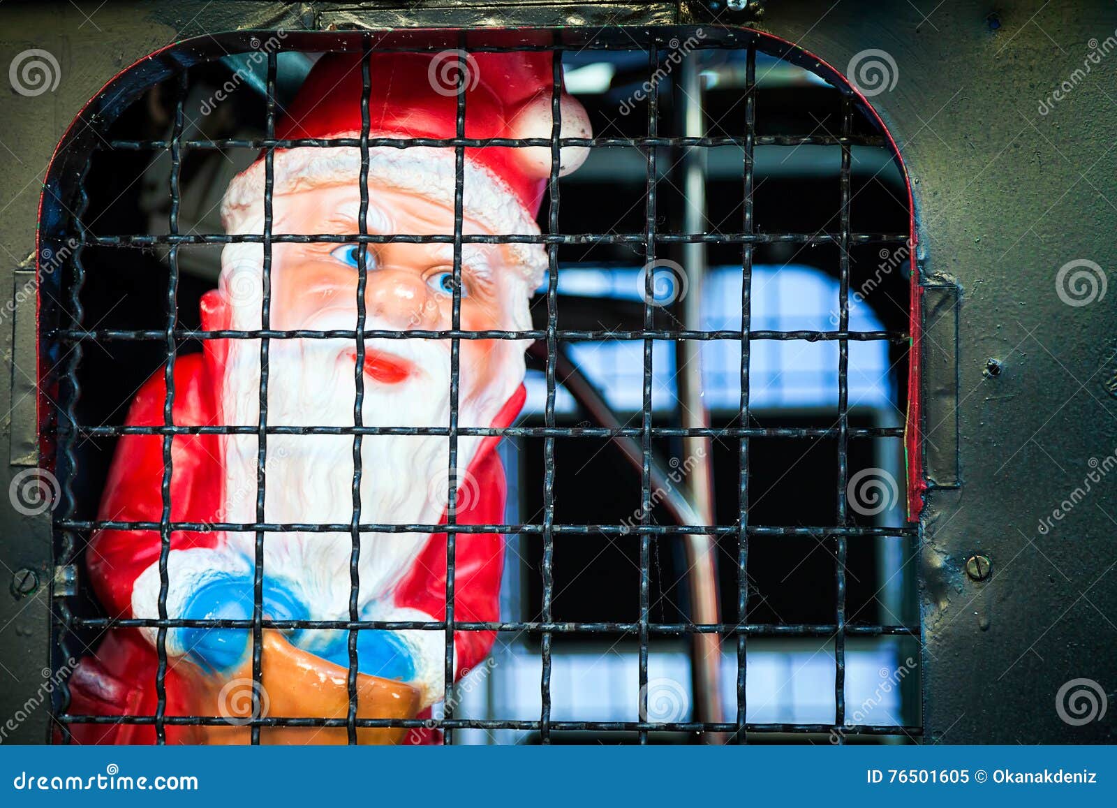 Santa Claus in Jail stock image. Image of lifestyle, incarcerated