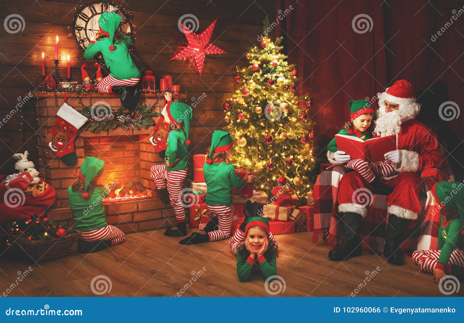 santa claus and his elves