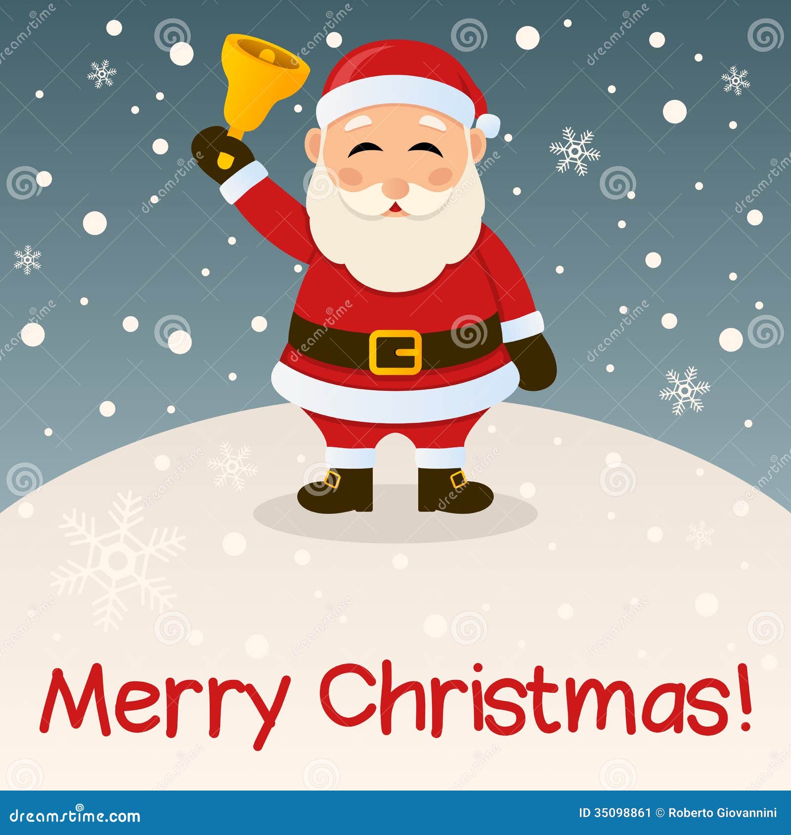 Santa Claus Merry Christmas Card Royalty Free