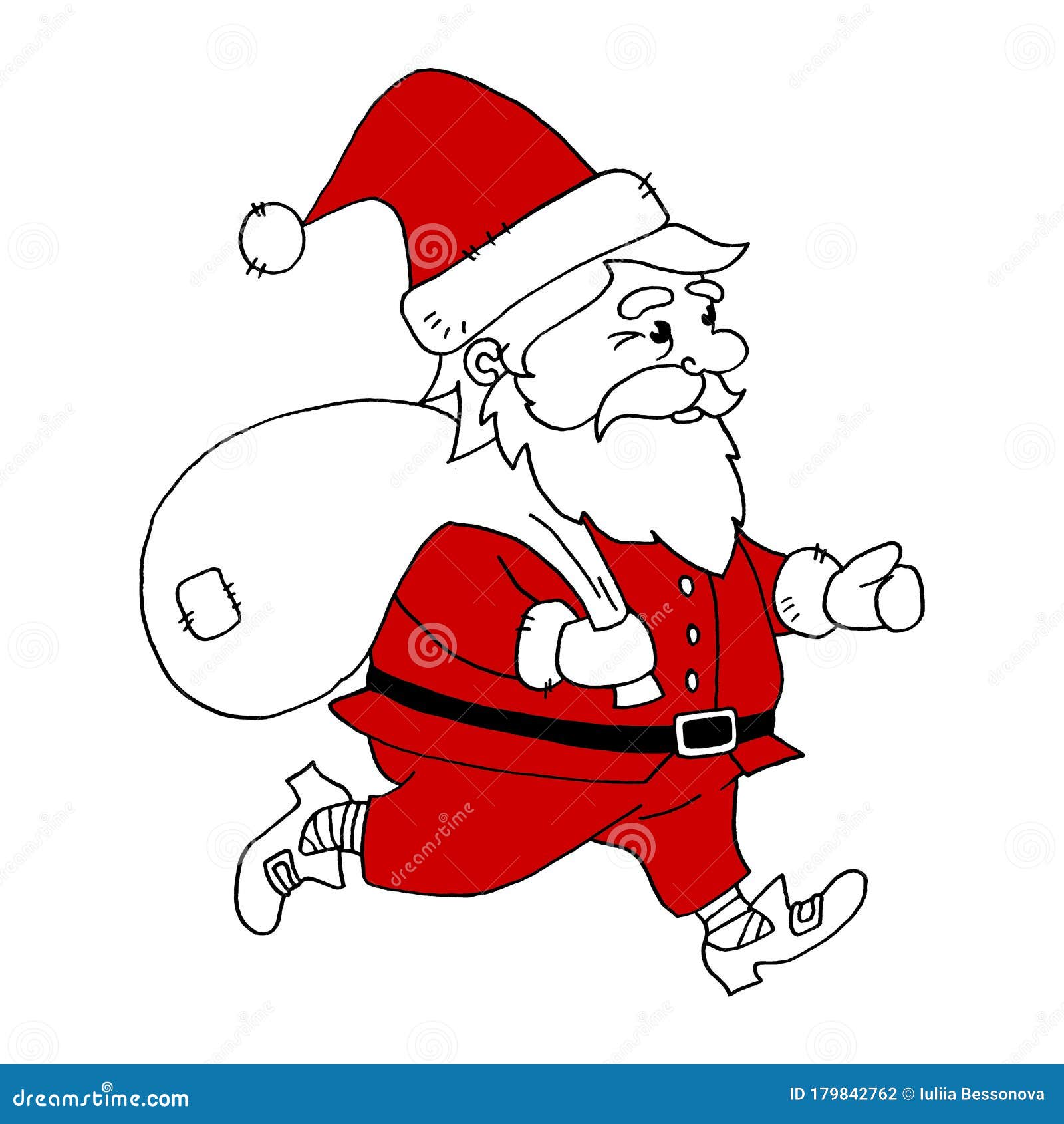 Childrens Drawing of Santa Claus Stock Photo  Alamy