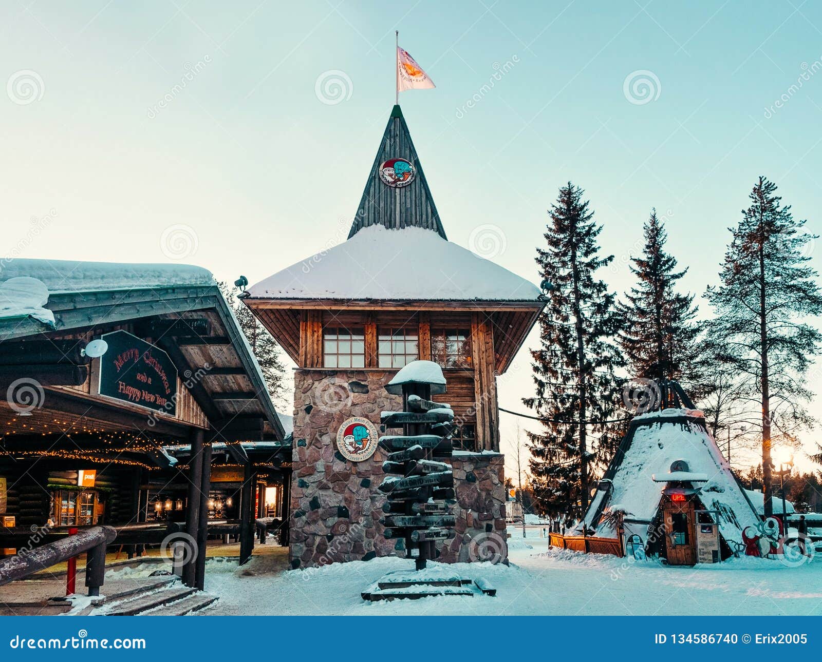 Santa Claus Post Office Santa Claus Village in Lapland Editorial Image -  Image of finland, arctic: 134586740