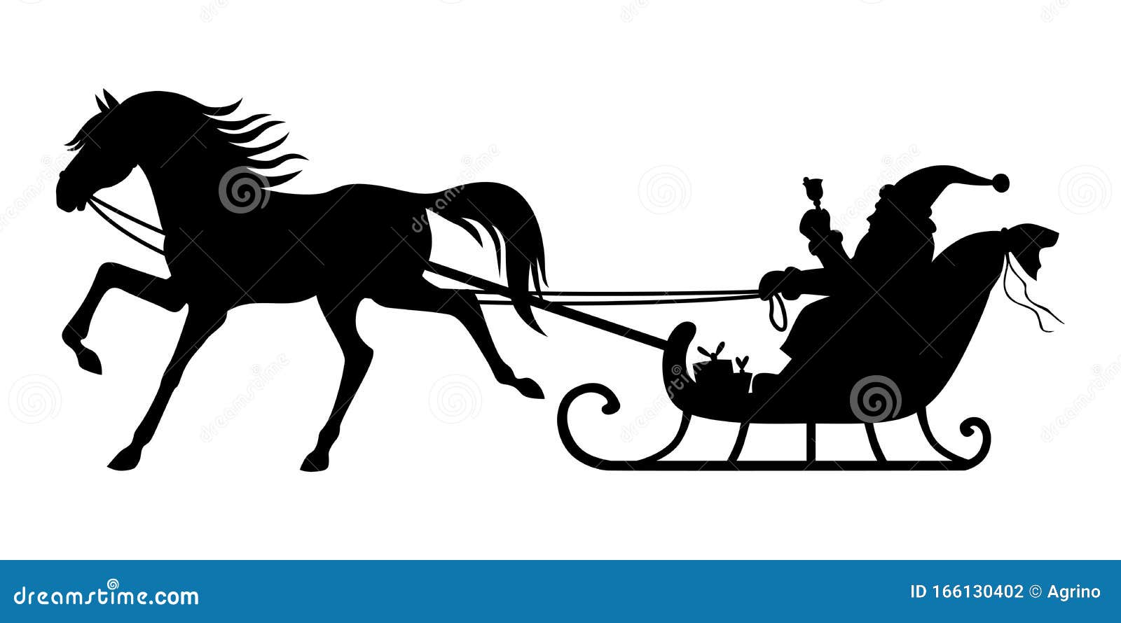 Preiser 30448 HO Scale Father Christmas and Horse Drawn Sleigh