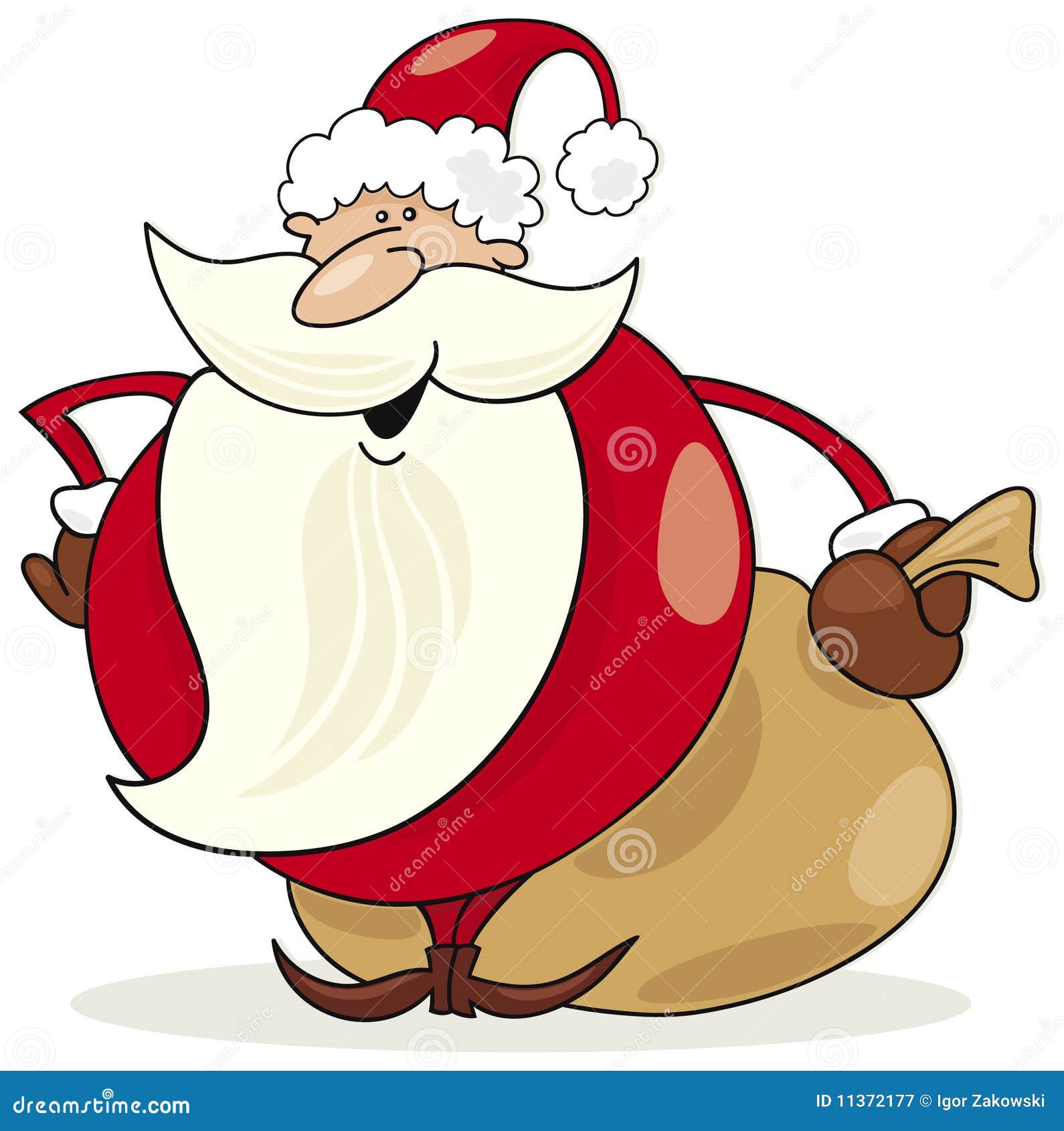 Big Fat Santa Claus Eating Cartoon Vector 16733521