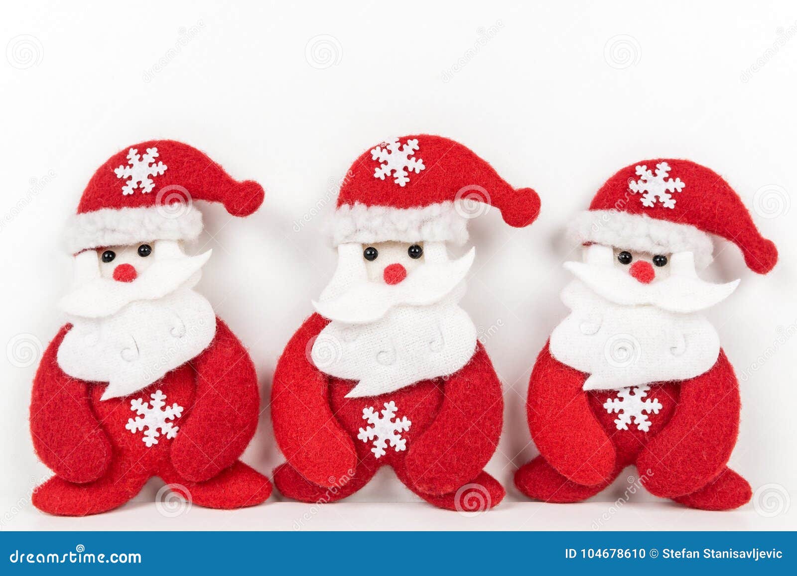 Santa Claus on White Background Stock Photo - Image of merry, greeting ...