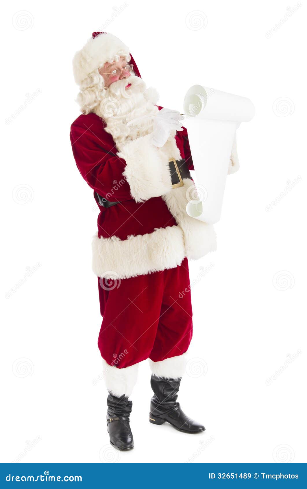 Santa Claus Writing List imagen de archivo. Imagen de documento 32651489