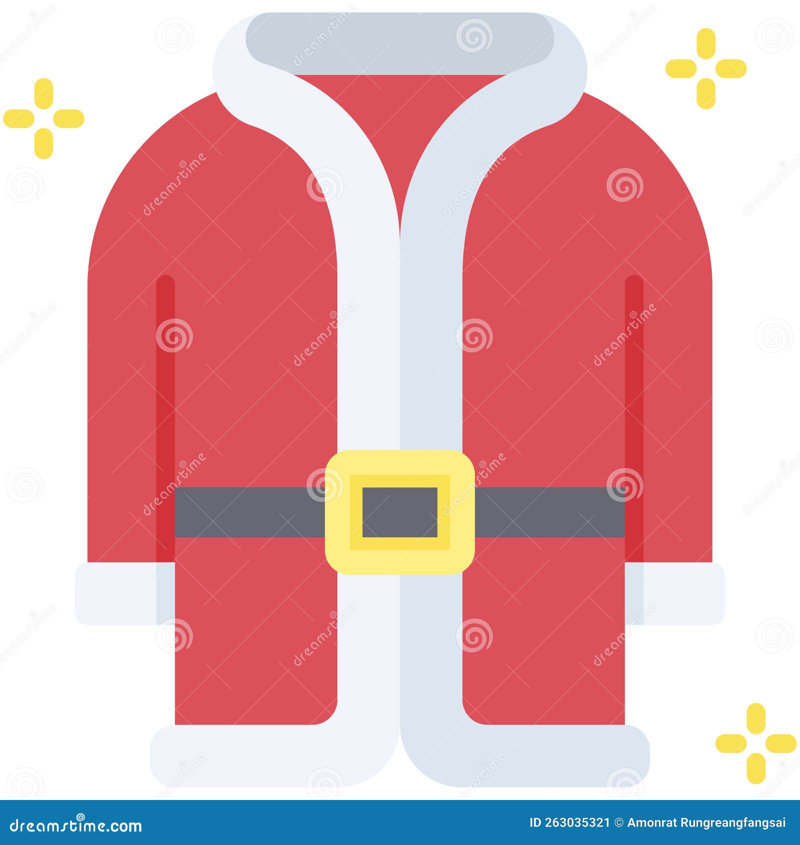 Santa Coat Icon, Christmas Related Vector Illustration Stock Vector