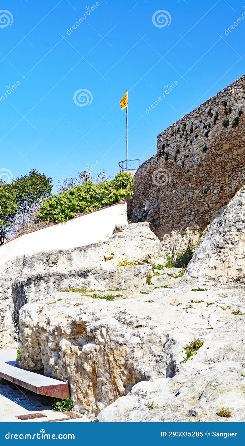 the santa creu castle in calafell, costa dorada, tarragona