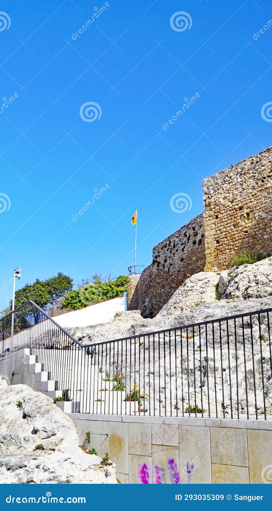 the santa creu castle in calafell, costa dorada, tarragona