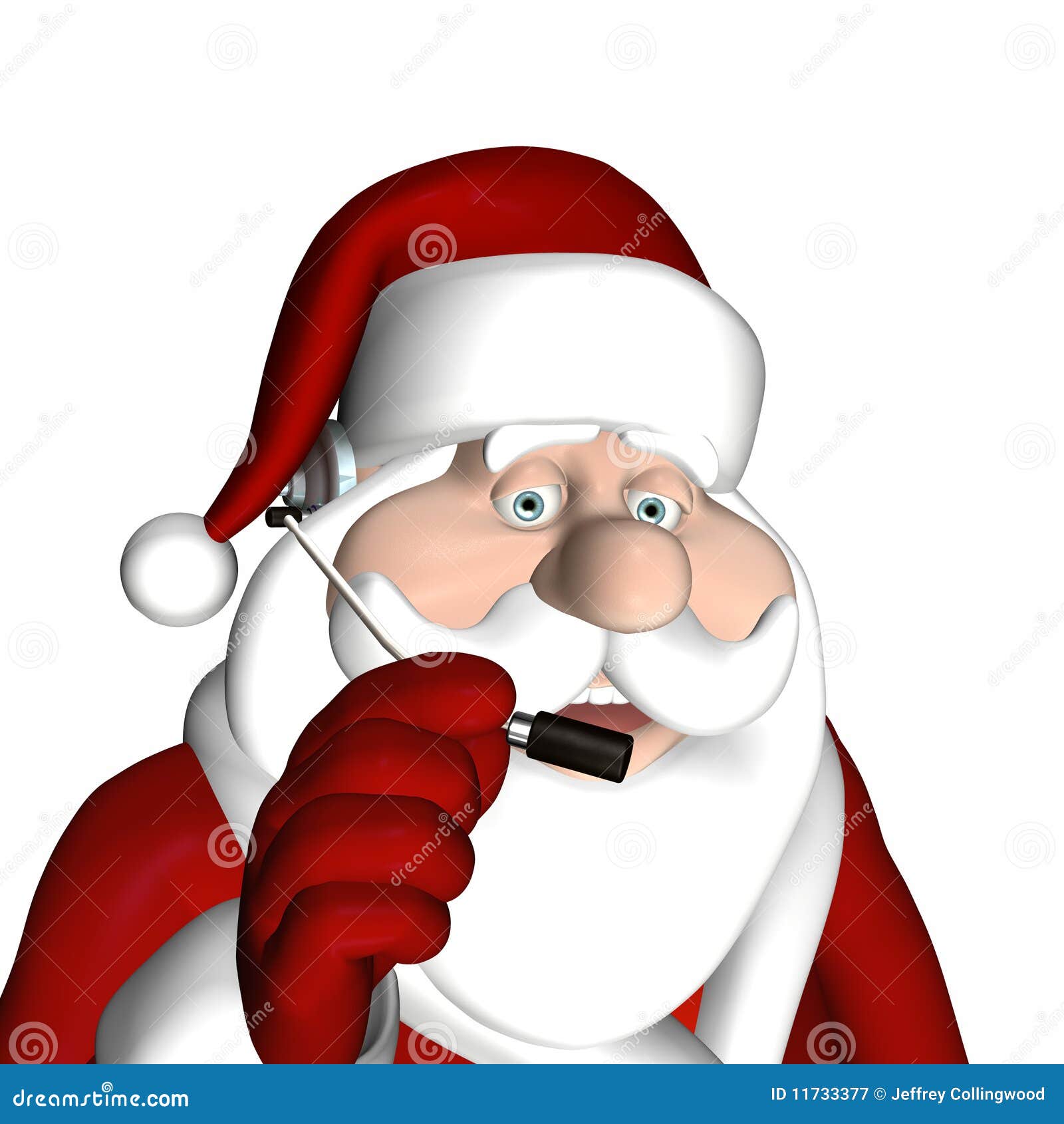 Santa Customer Service 3 stock illustration. Illustration of contact