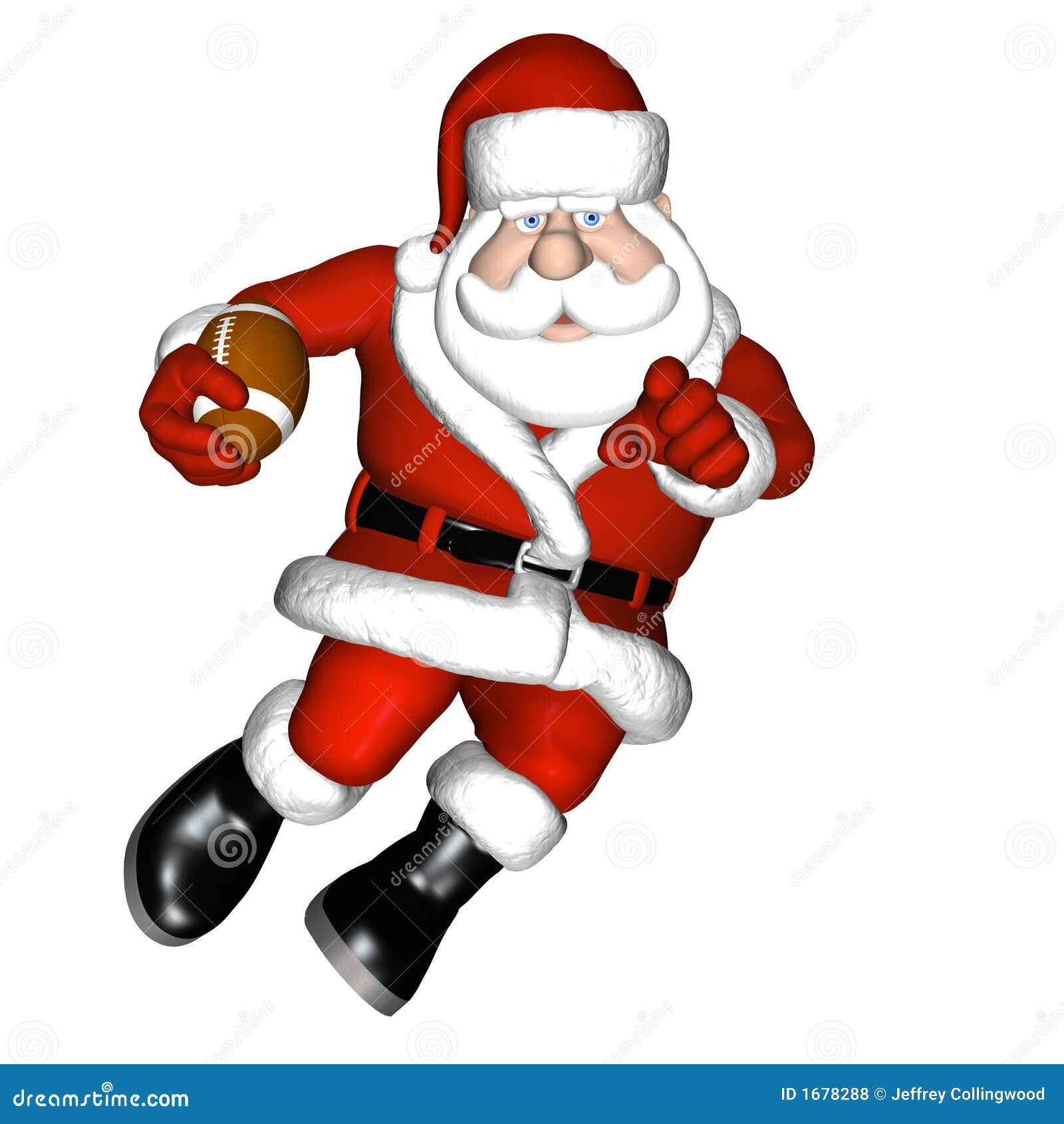 Santa Football 2 Royalty Free Stock Photos Image 1678288