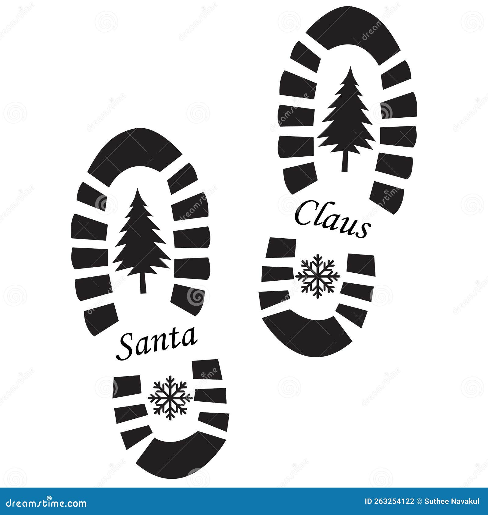 Santa Footprint On White Background Claus Cut Foot Template Santa santa-footprint-on-white-background-claus-cut-foot-template-santa