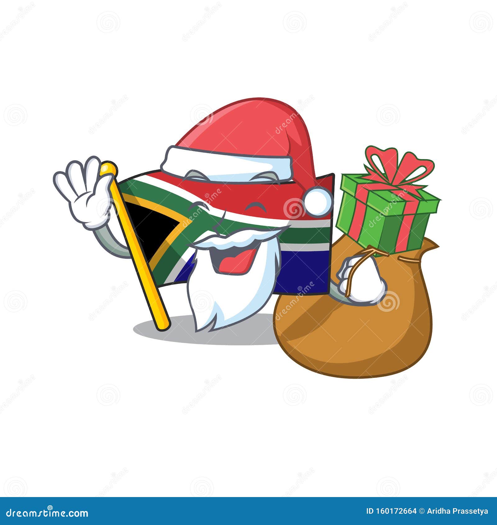 Santa with Gift South Africa Flag Flies at Cartoon Pole Stock Vector - Illustration of christmas, nation: 160172664 Santa with Gift South Africa Flag Flies at Cartoon Pole Stock Vector - Illustration of christmas, nation: 160172664