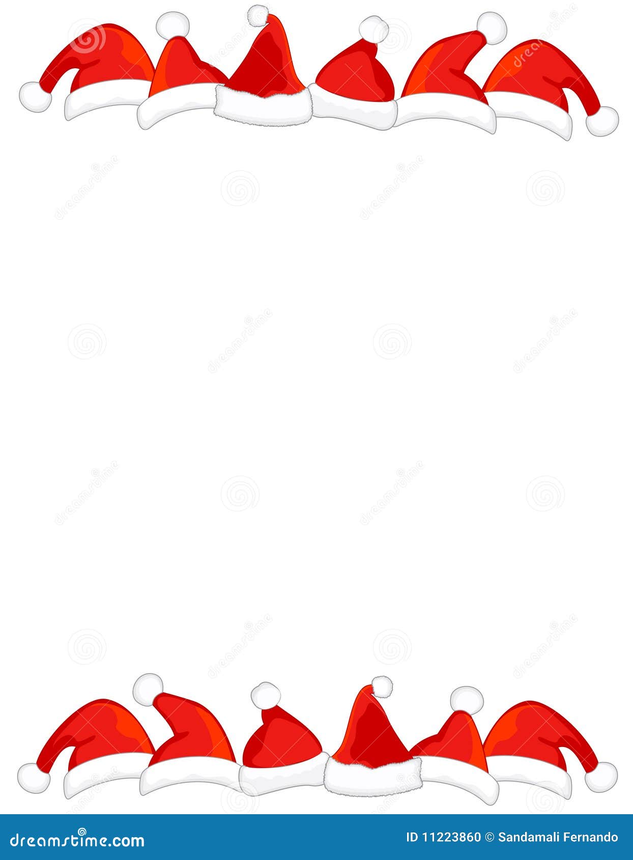 Santa hat border / frame stock vector. Illustration of christmas - 11223860