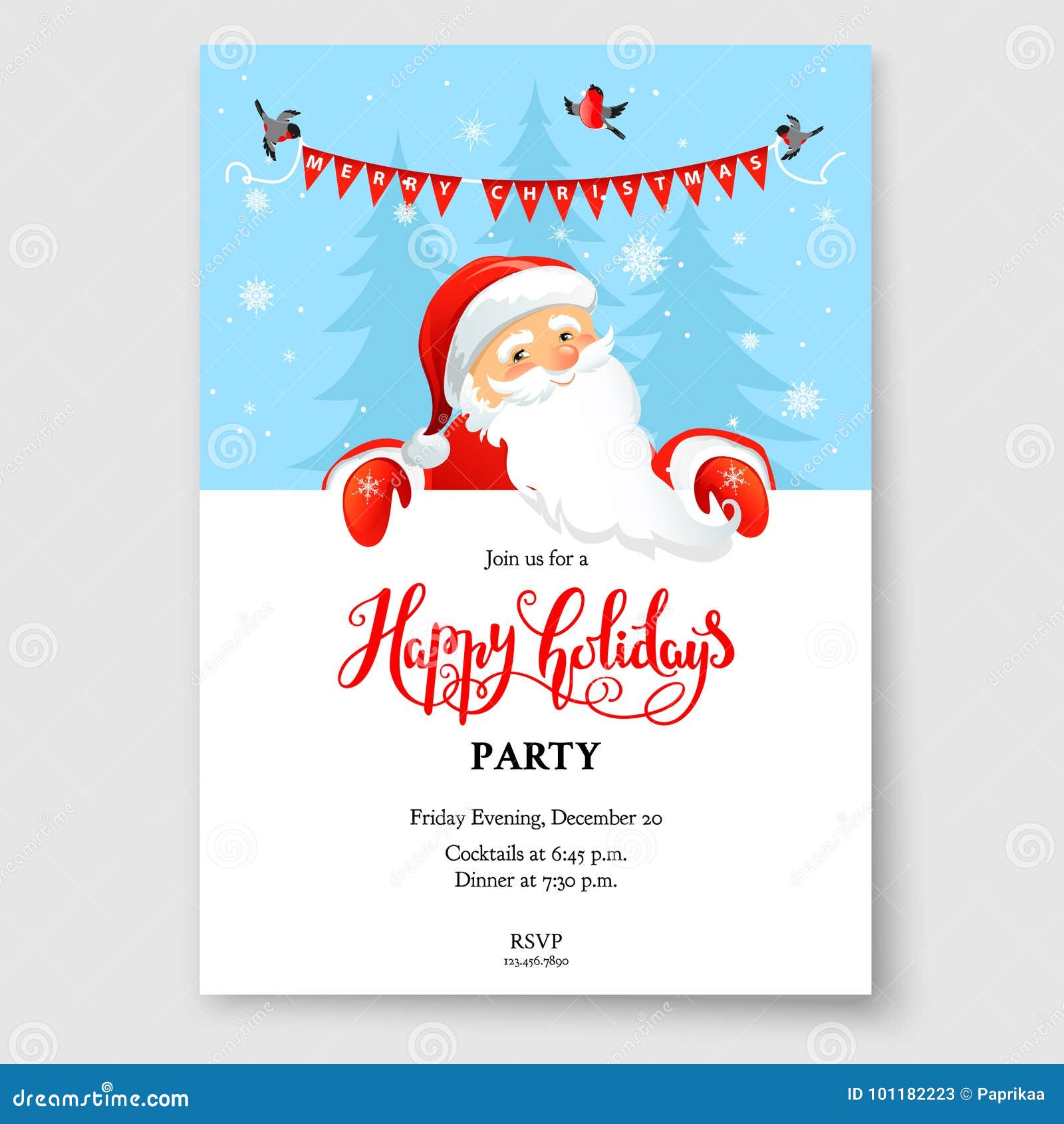 Santa holiday winter stock vector. Illustration of merry - 101182223