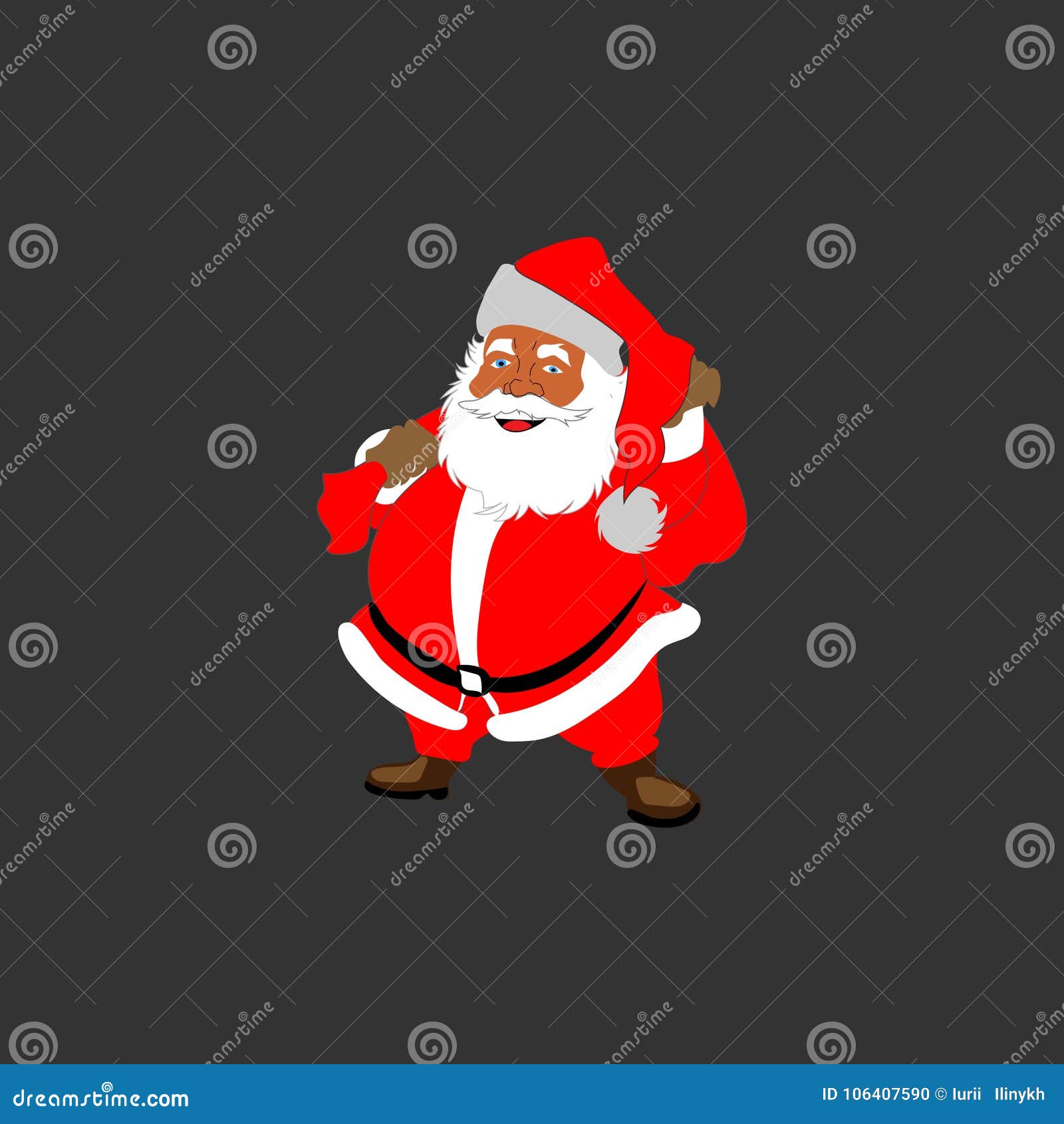 Santa-klaus in Vector is Happy Stock Vector - Illustration of claus ...