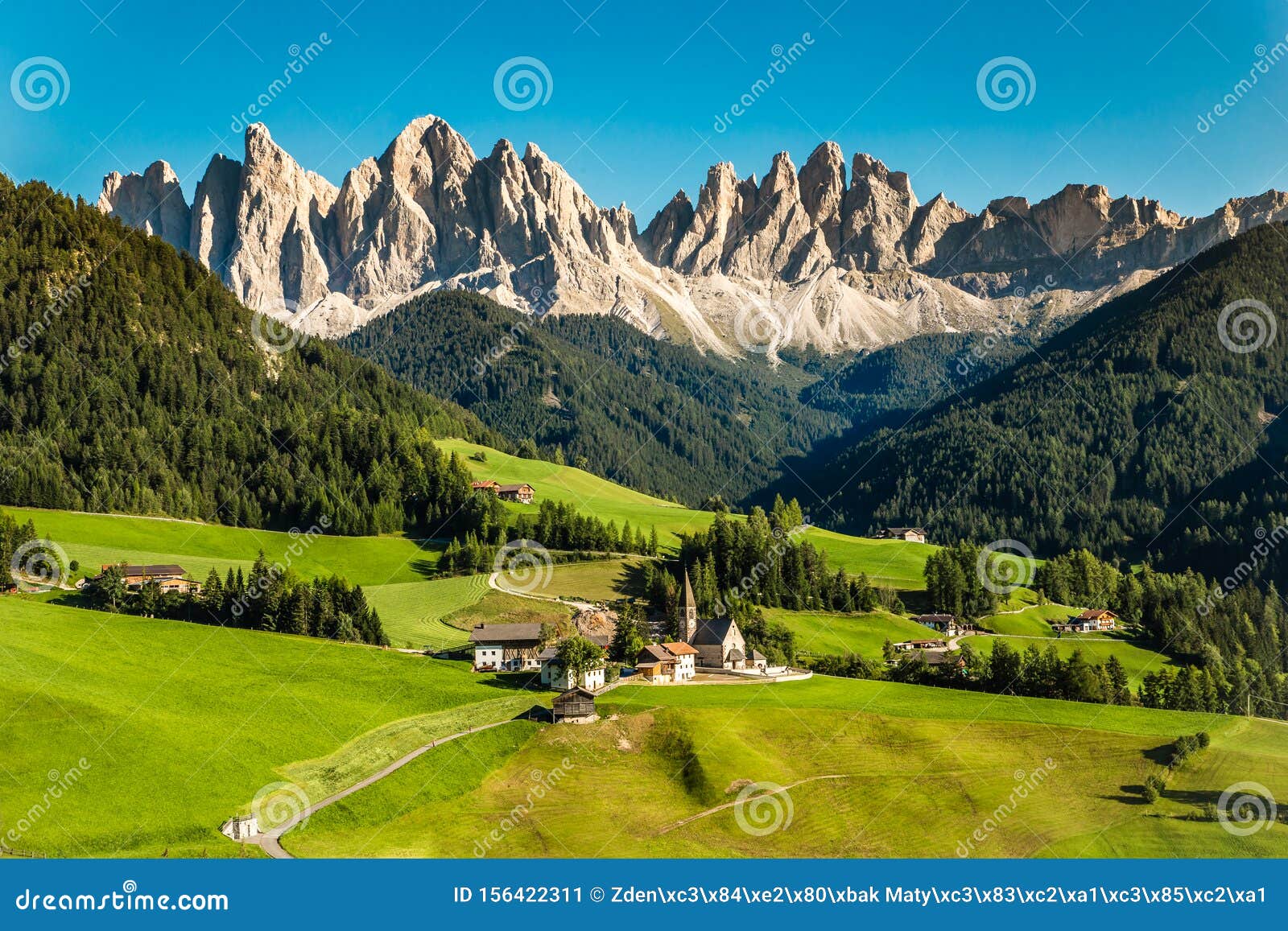 Santa Maddalena And Dolomites Val Di Funes Italy Stock Image Image