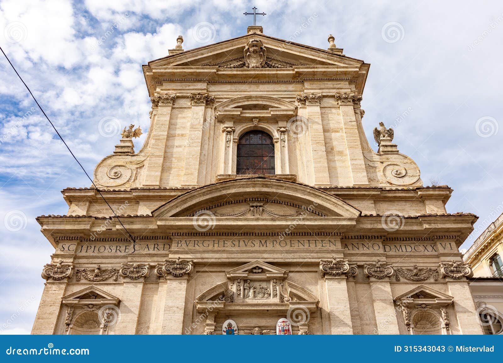 santa maria della vittoria church in rome, italy