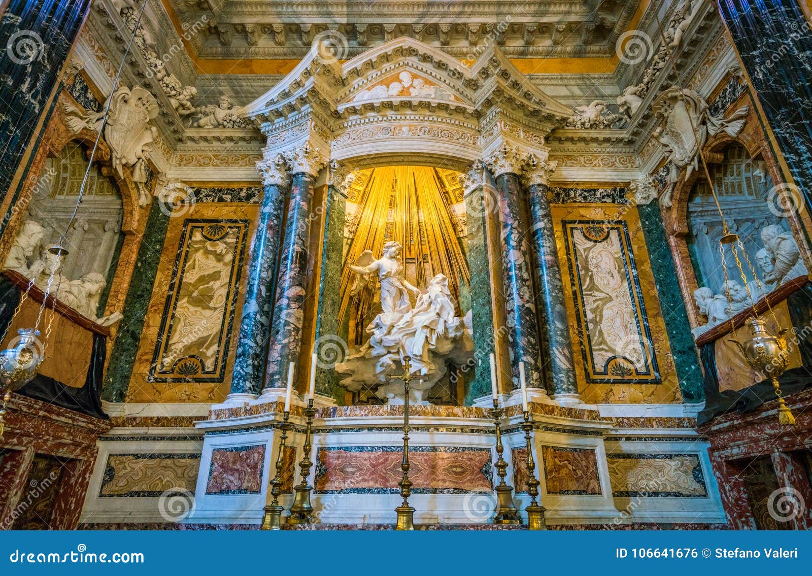 the ecstasy of saint teresa in the church of santa maria della vittoria in rome, italy.