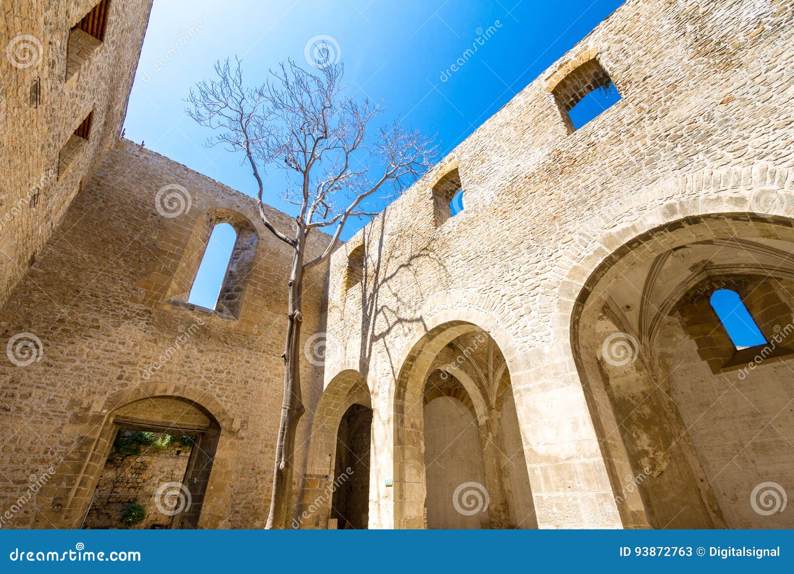 santa maria dello spasimo roofless church in palermo, italy