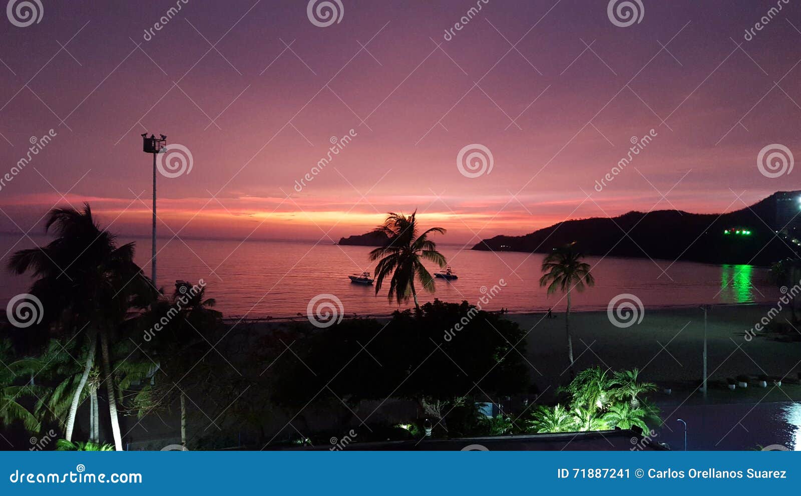 Santa Marta Colombia Sunset Stock Image Image of sunset, beach 71887241