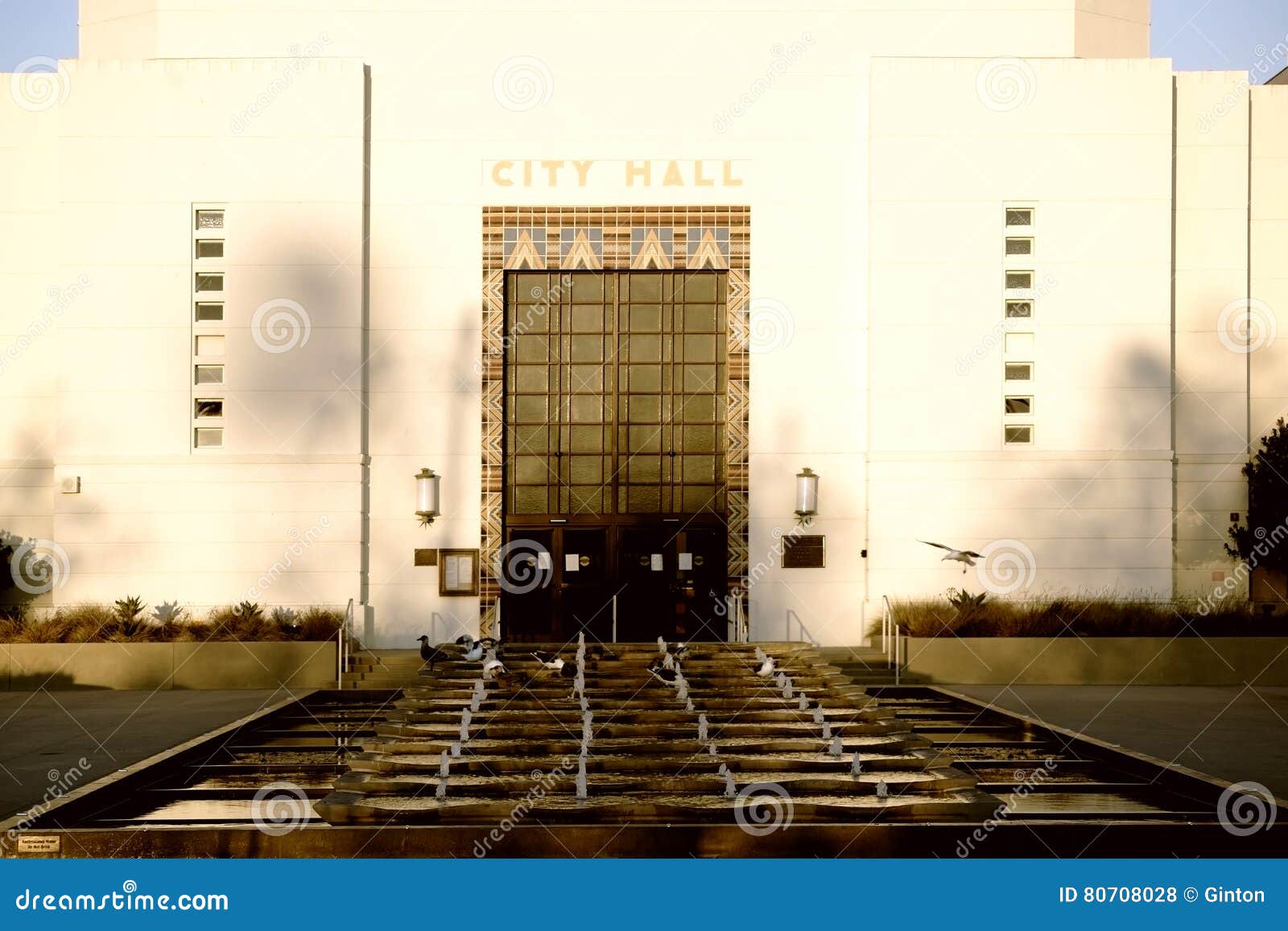 Santa Monica City Hall stockfoto. Bild von dekorativ 80708028