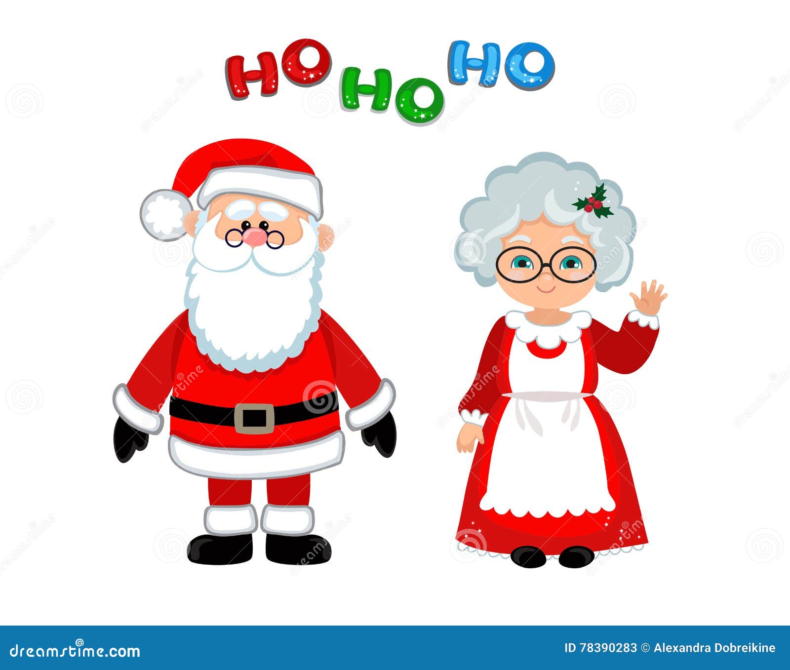 Mrs Santa Christmas Woman Cartoon Vector 22060099
