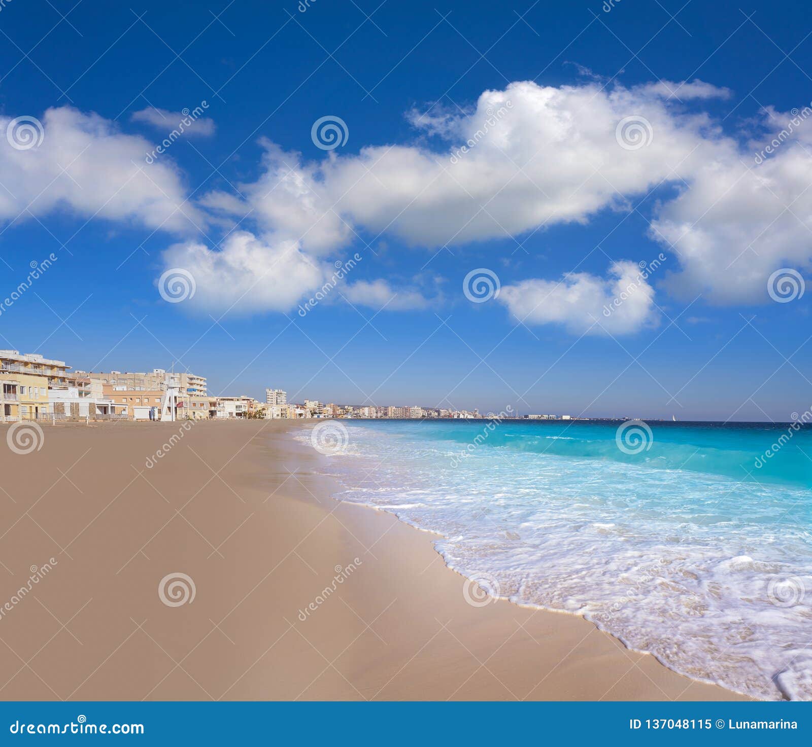 Santa Pola Tamarit Beach in Alicante Spain Stock Image - Image of ...