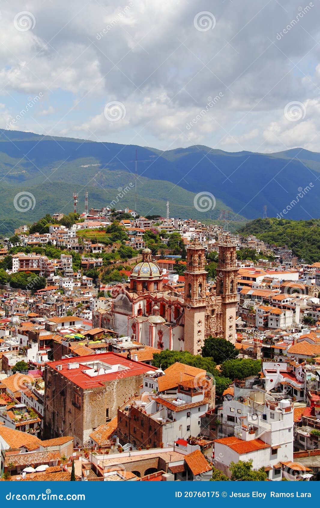 aerial view of the city of taxco, in guerrero vii