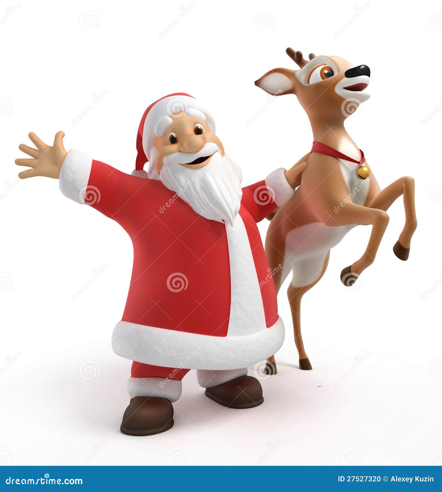 Santa and reindeer stock illustration. Illustration of season - 27527320