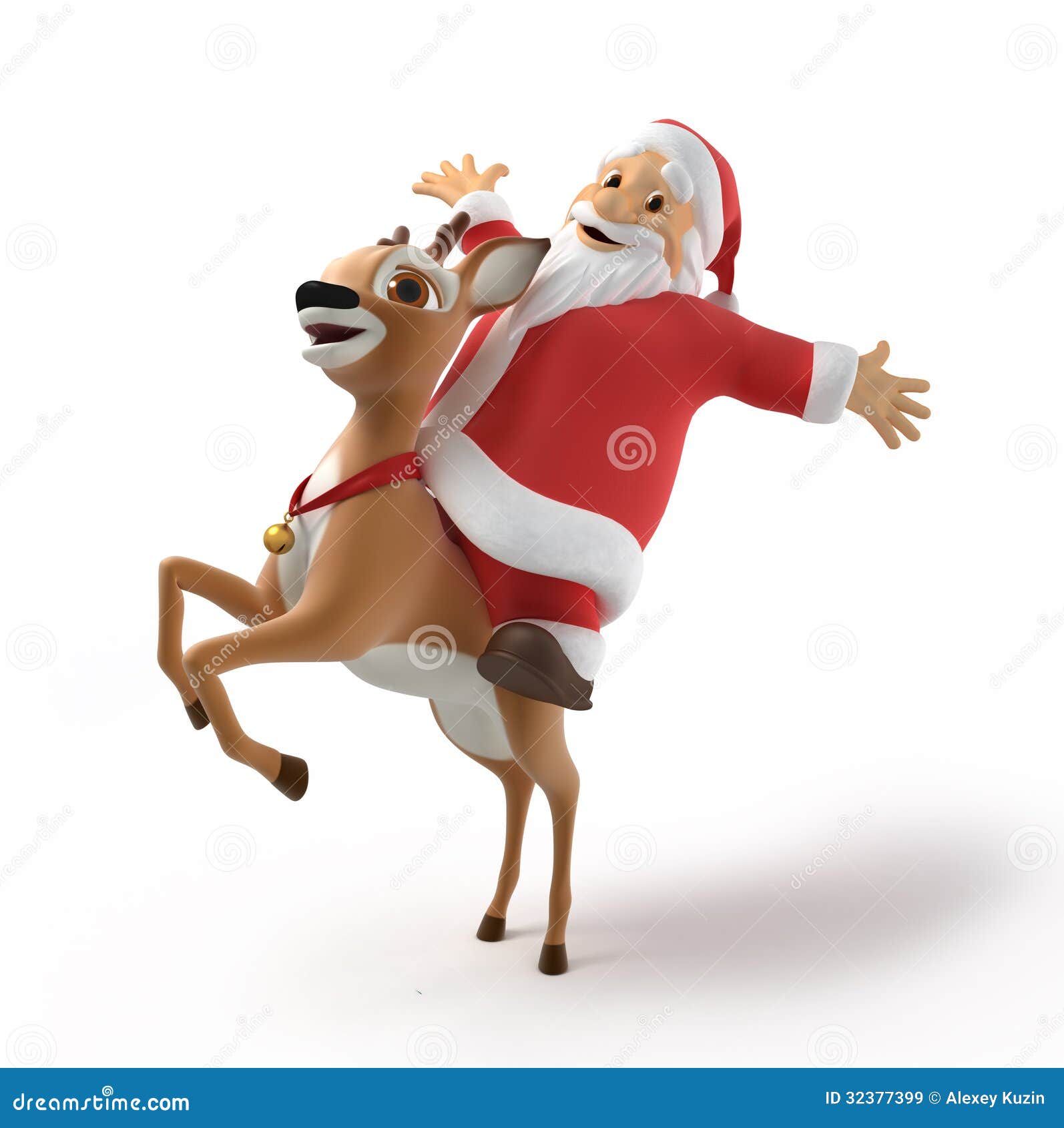 santa and reindeer