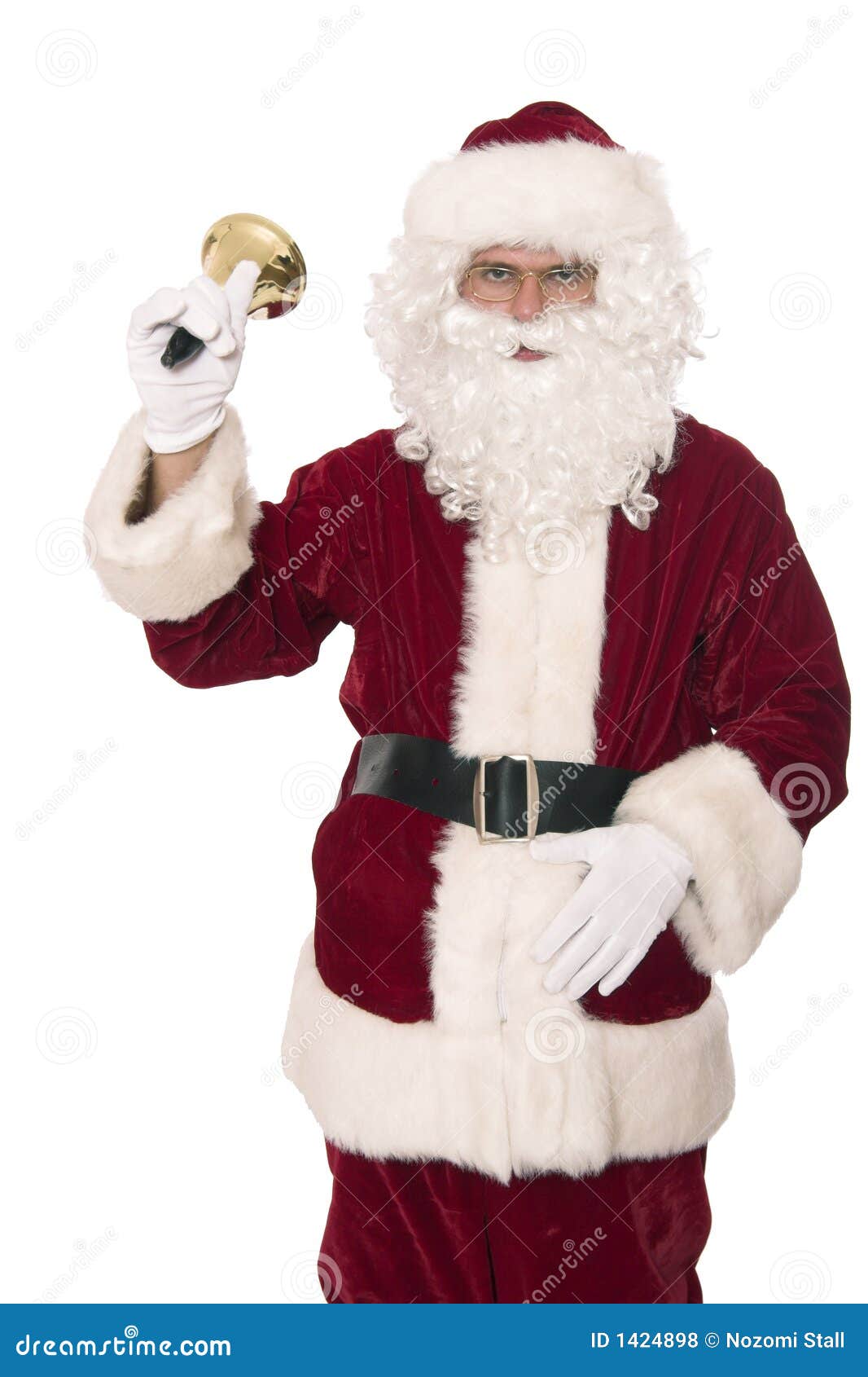 Santa rings bell 2 stock photo. Image of ringing, claus 1424898