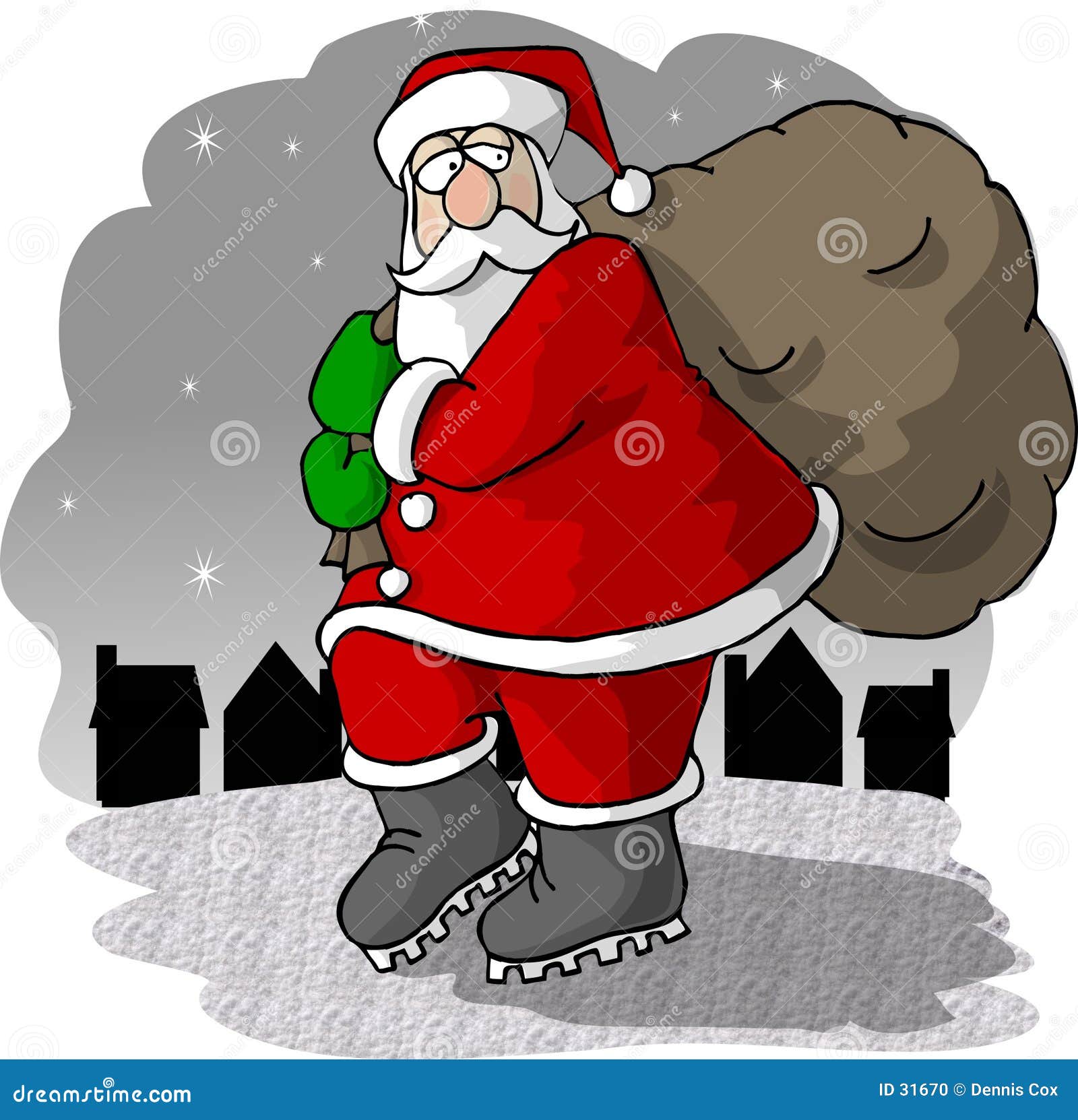 Santa s Coming to Town stock illustration. Illustration of xmas - 31670