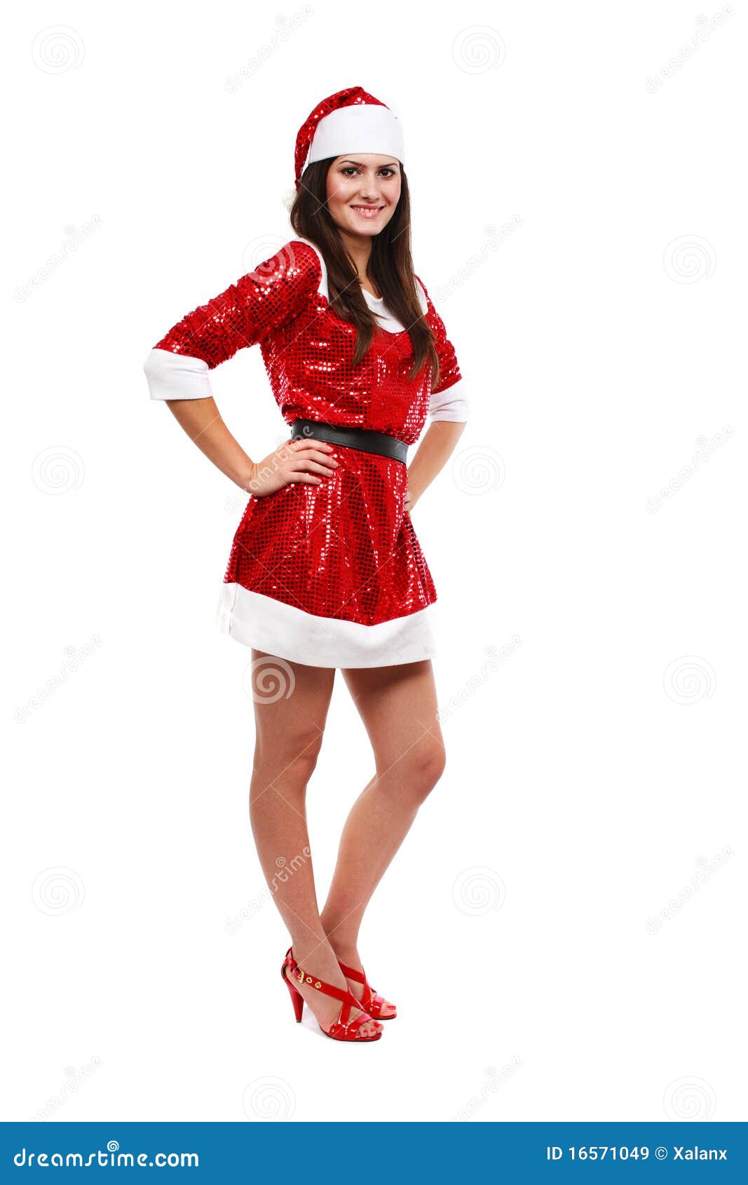 Santa s helper stock image. Image of girl, person, claus 16571049
