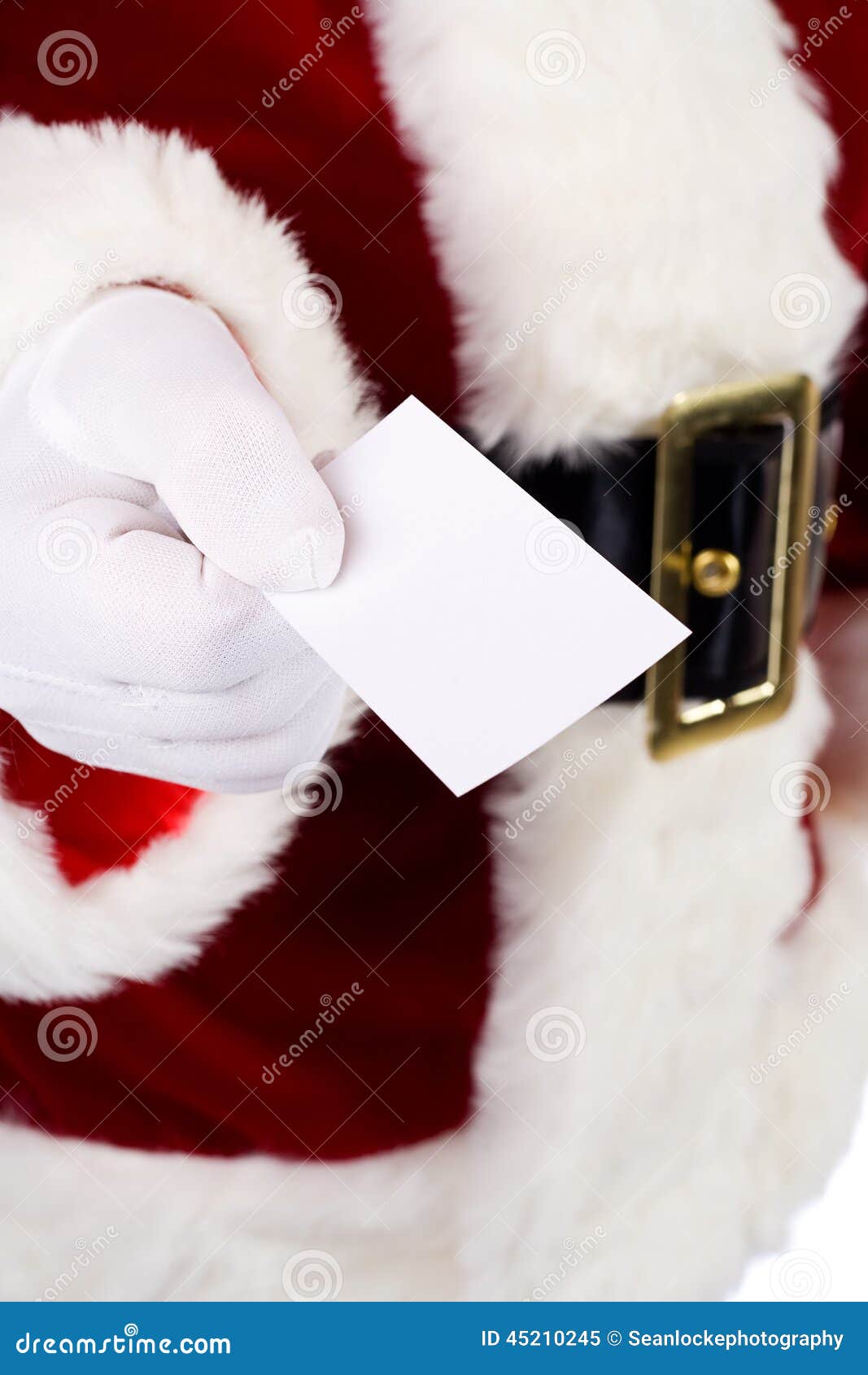 santa santa claus holding out business card stock image santa claus business cards