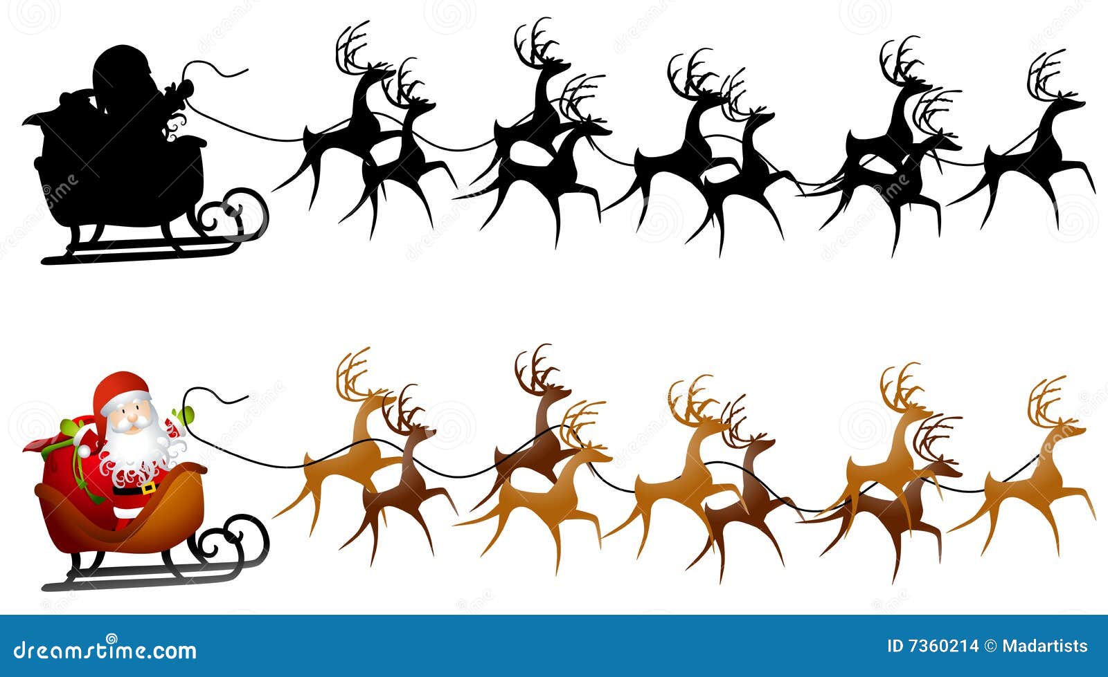 santa sleigh clipart - photo #44