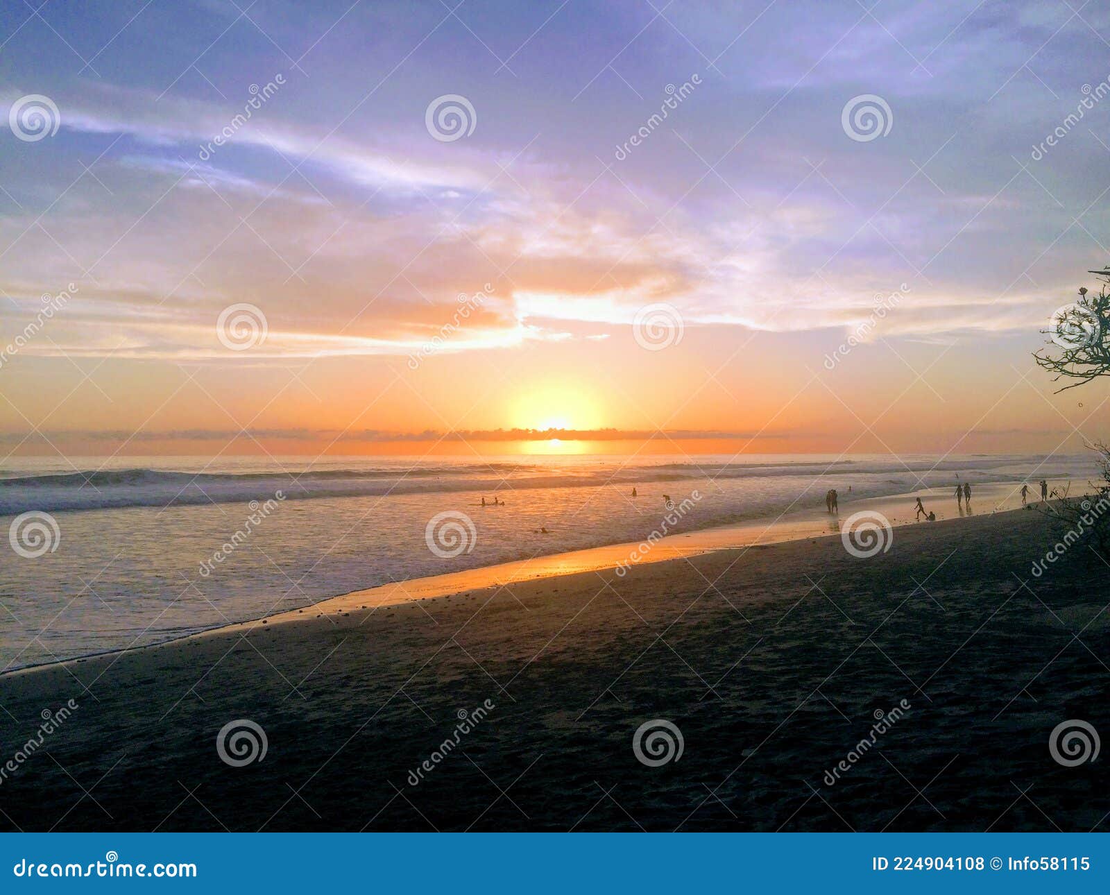 sunset at santa teresa beach