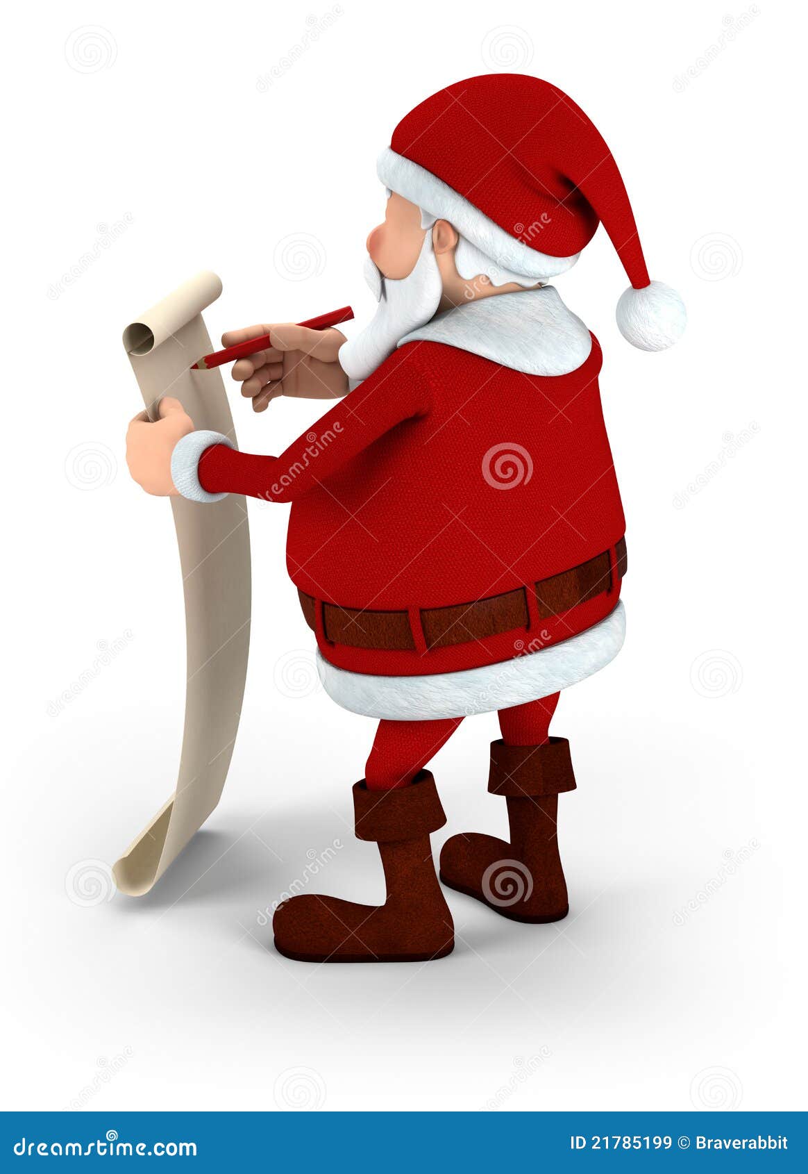 Santa writing on list stock illustration. Illustration of pencil 21785199