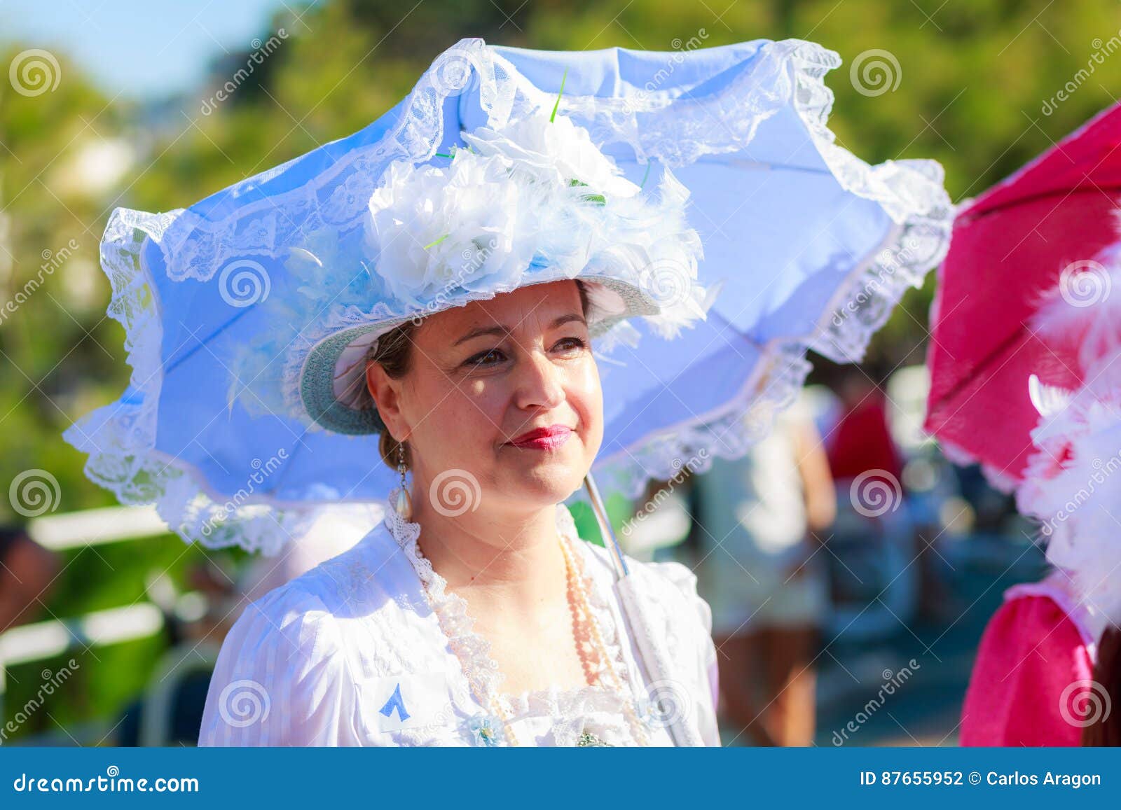 SANTANDER, SPAIN - JULY 16: Unidentified Woman, Dressed of Period ...