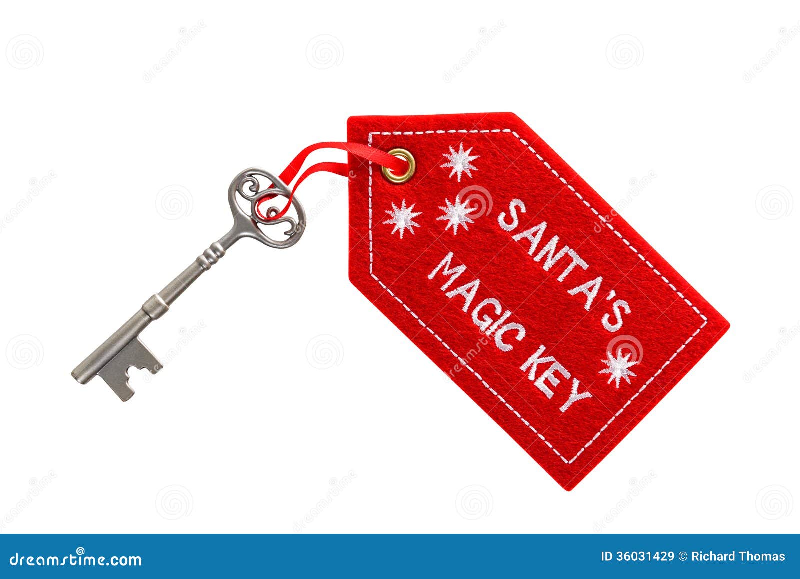 Santas Magic Key Isolated Clipping Path Stock Image ...