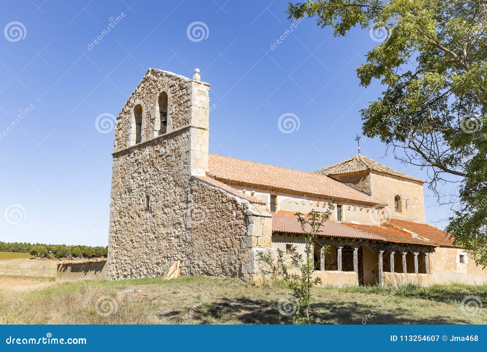 santiago apostol church in zayas de bascones village, alcubilla de avellaneda