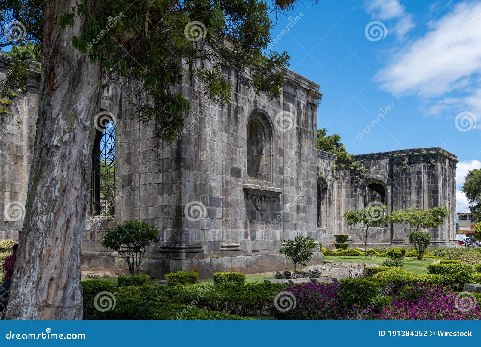 santiago apostol parish ruins in the city of cartago, costa rica