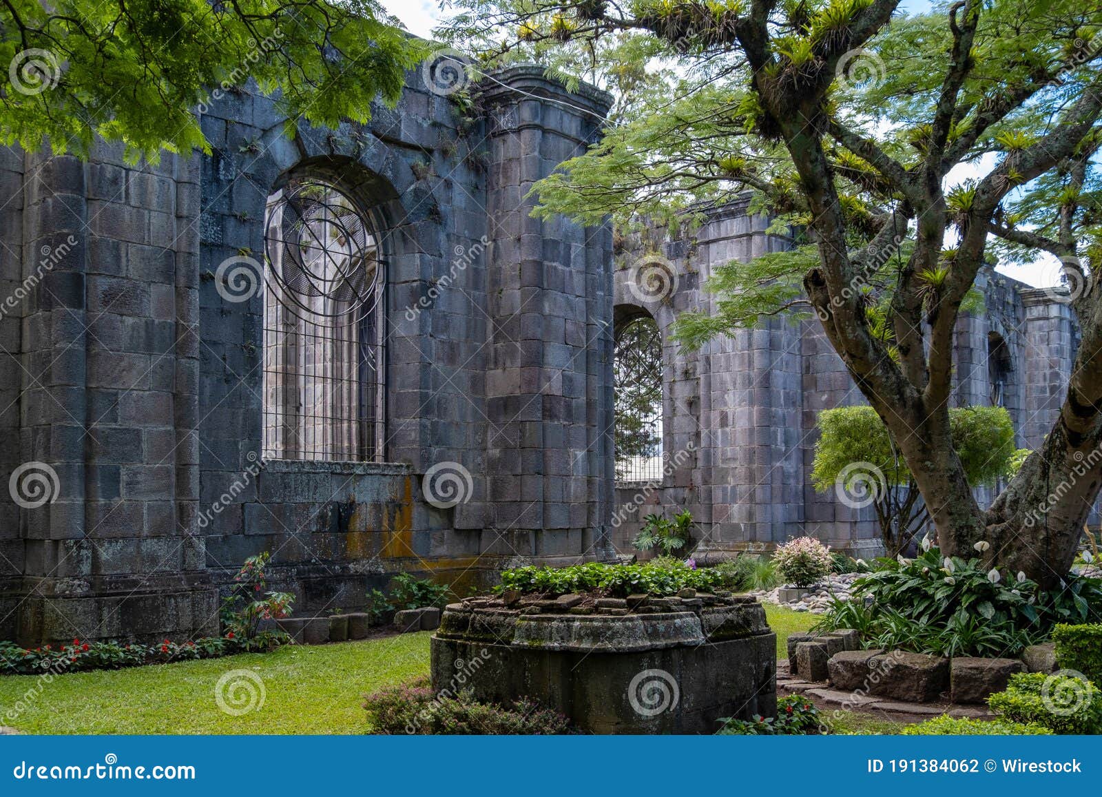 santiago apostol parish ruins in the city of cartago, costa rica