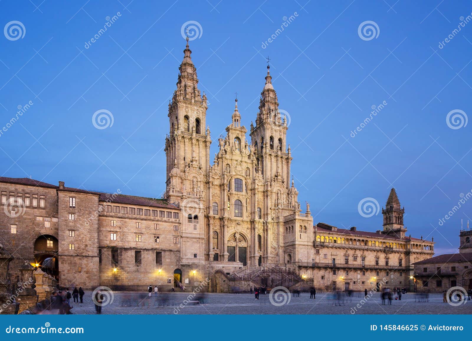 santiago de compostela cathedral view from obradoiro square