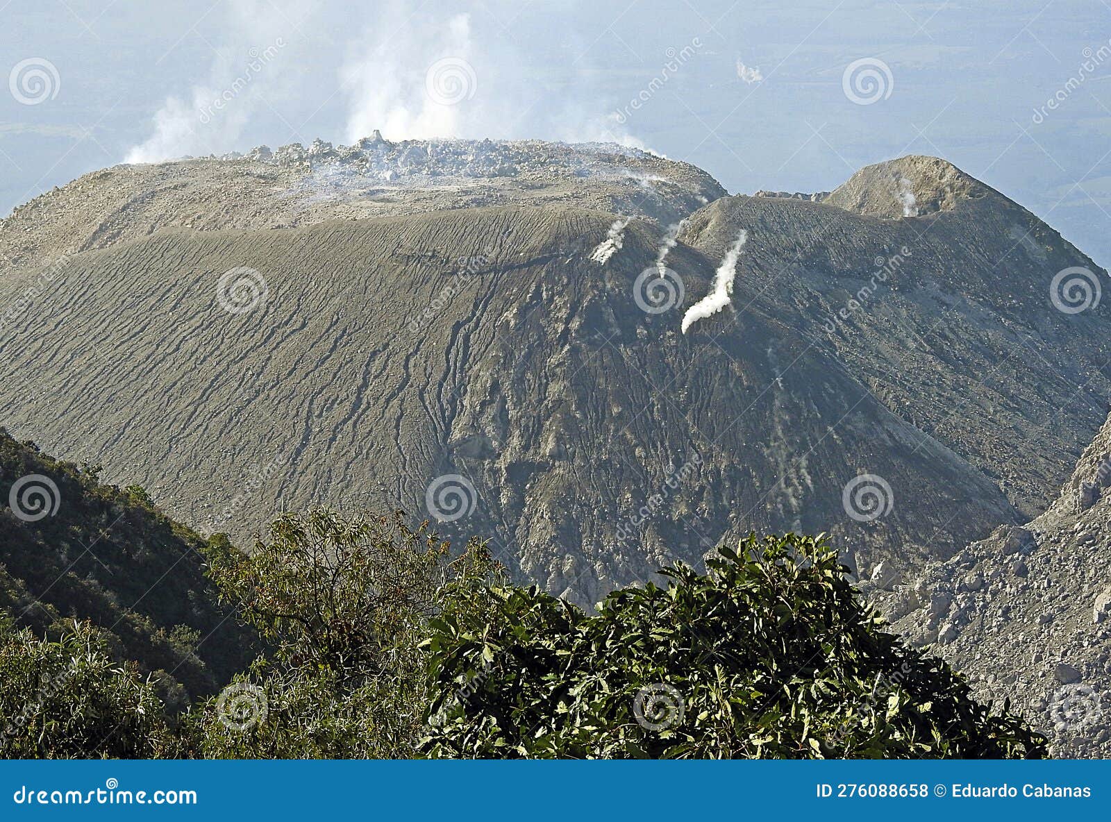 santiaguito volcano in quetzaltenango, guatemala