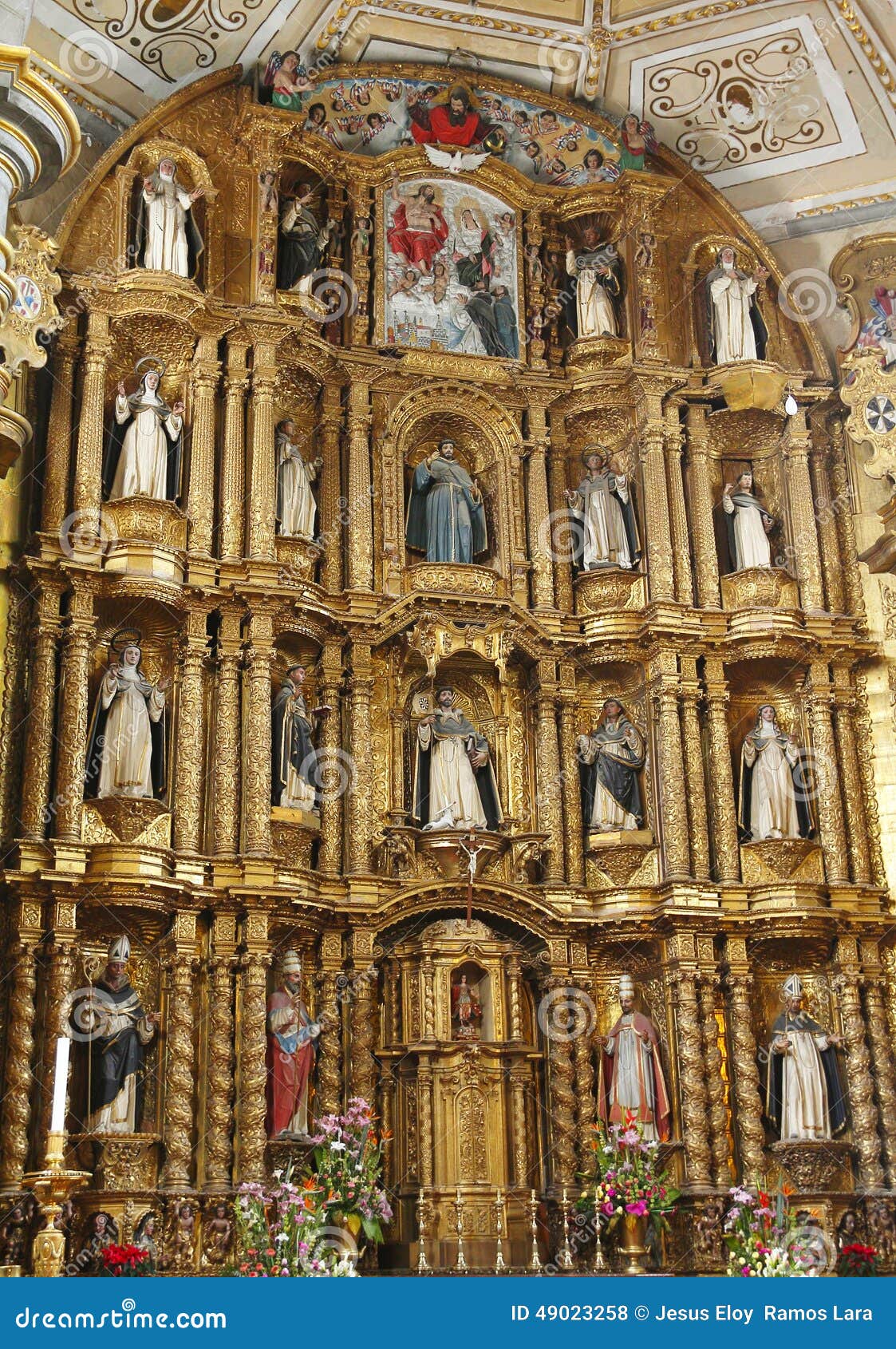 santo domingo temple  in puebla mexico ix