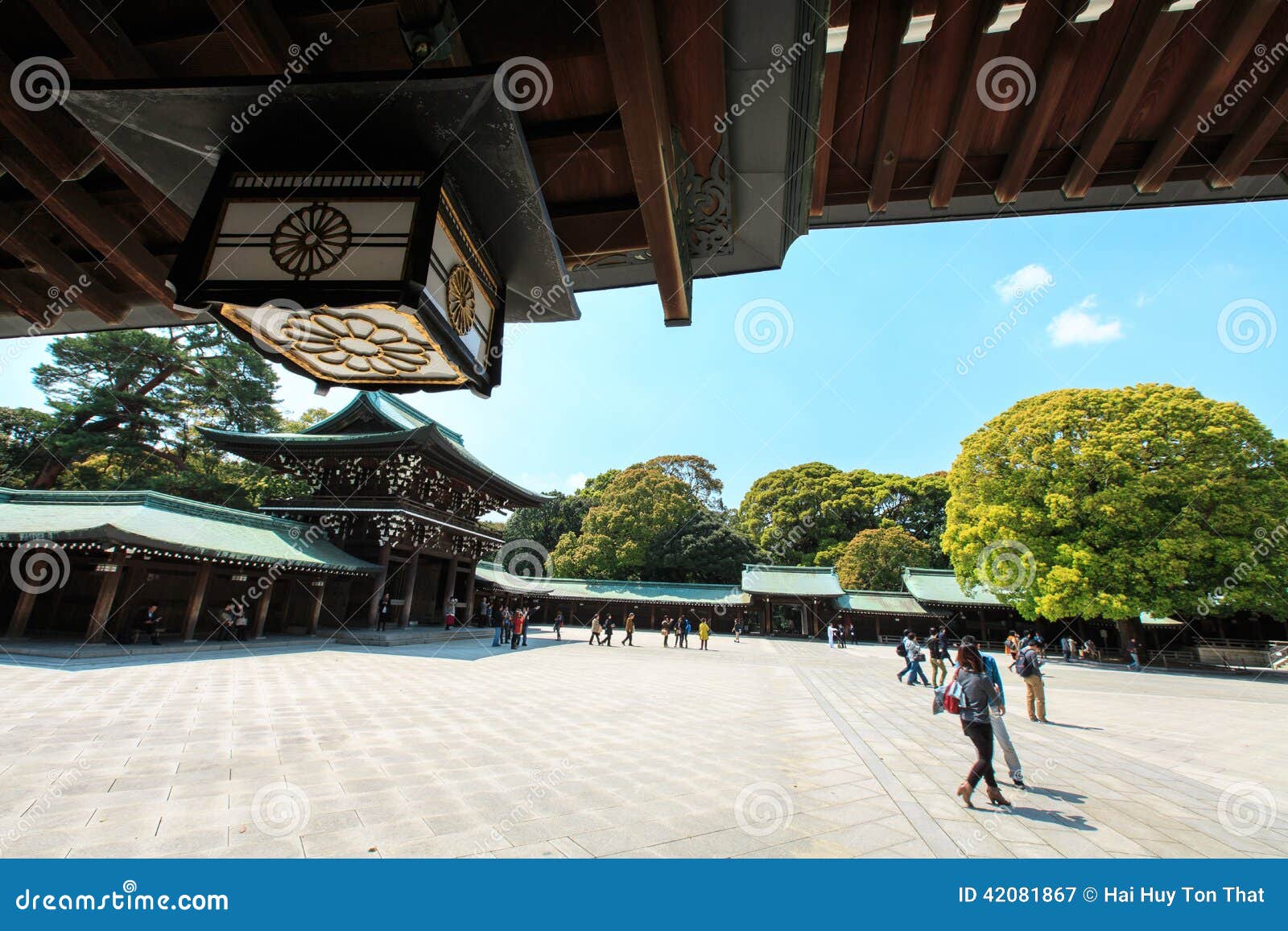 Il santuario di Meiji Jingu Shinto a Tokyo, Giappone Foto presa sopra: 13 aprile 2013